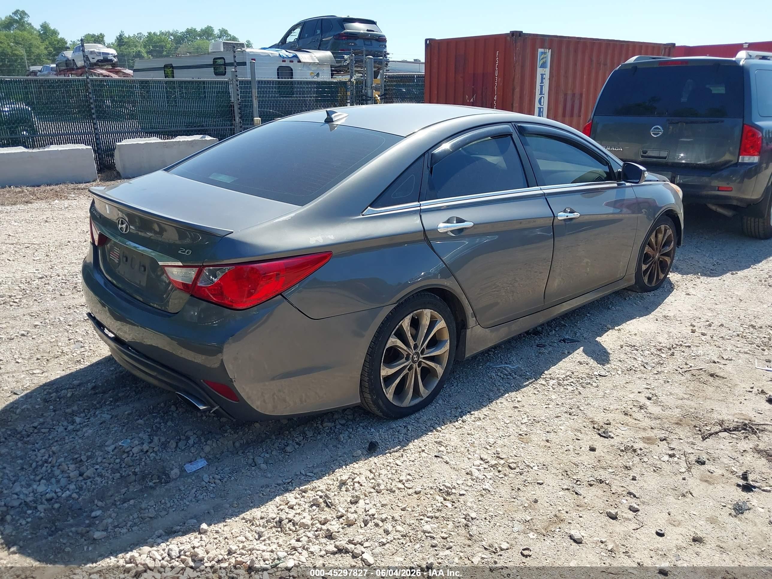 2014 Hyundai Sonata Se 2.0t Gray vin: 5NPEC4AB1EH900176