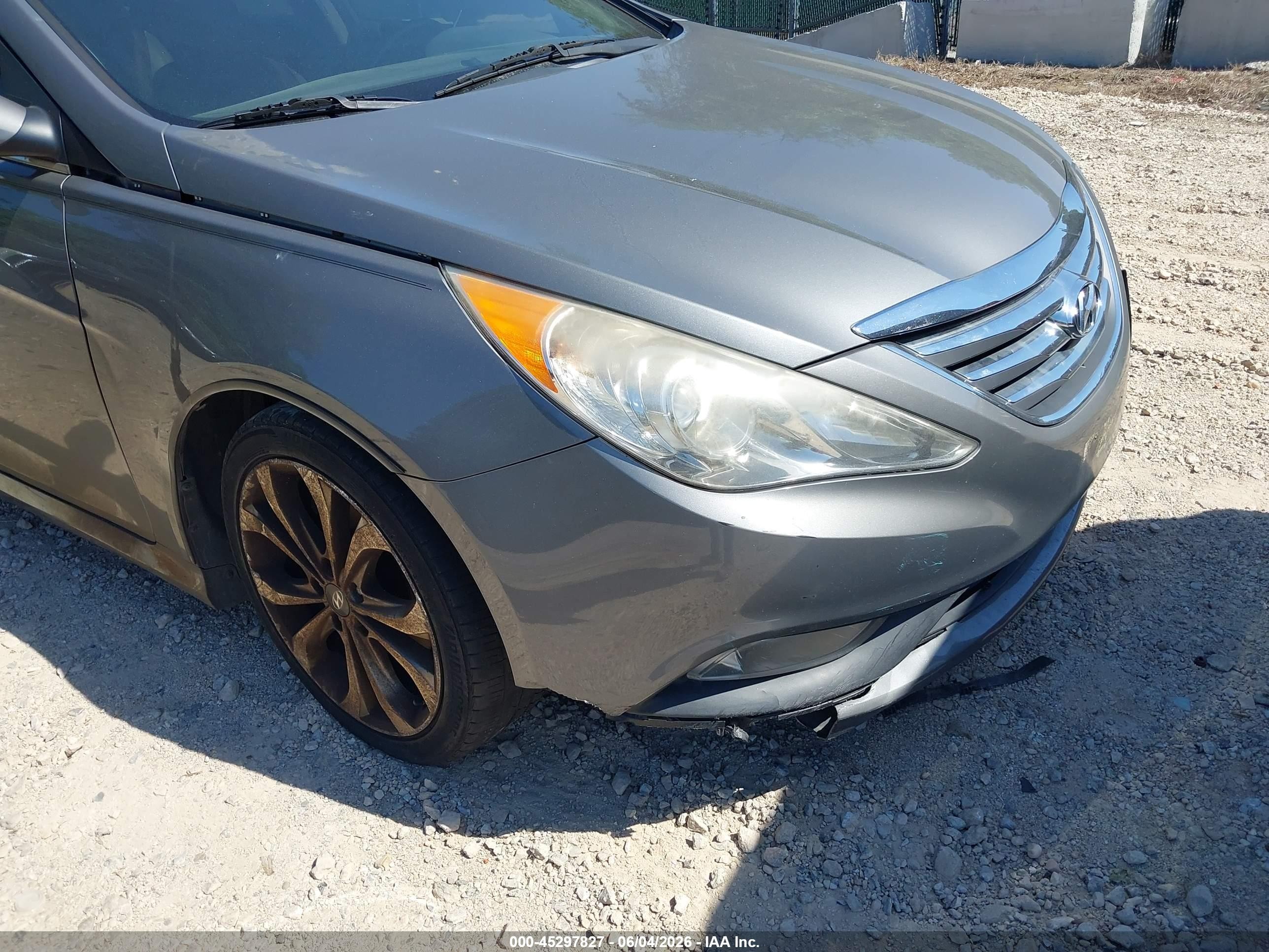 2014 Hyundai Sonata Se 2.0t Gray vin: 5NPEC4AB1EH900176