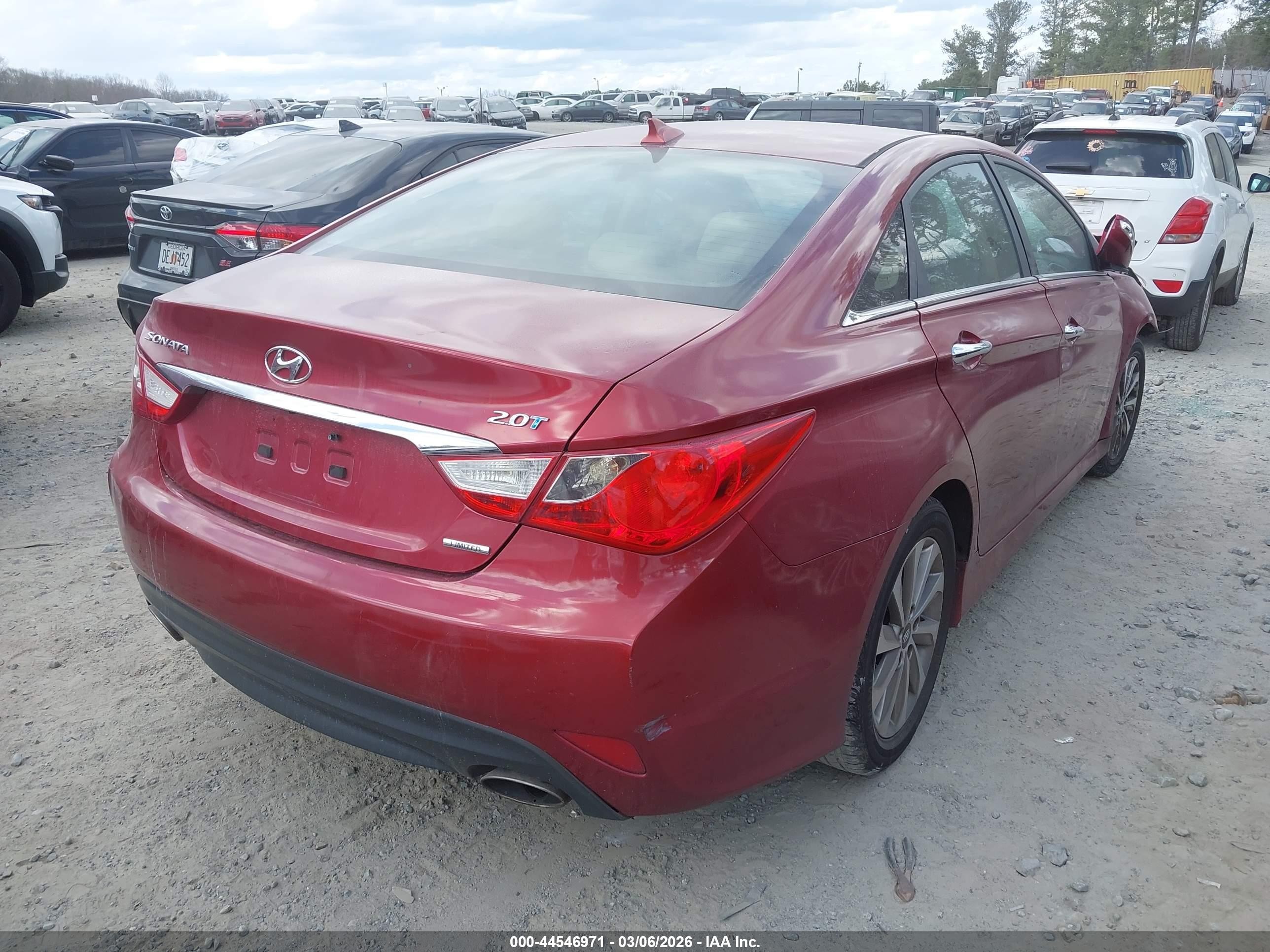 2014 Hyundai Sonata Limited 2.0t Red vin: 5NPEC4AB1EH943724