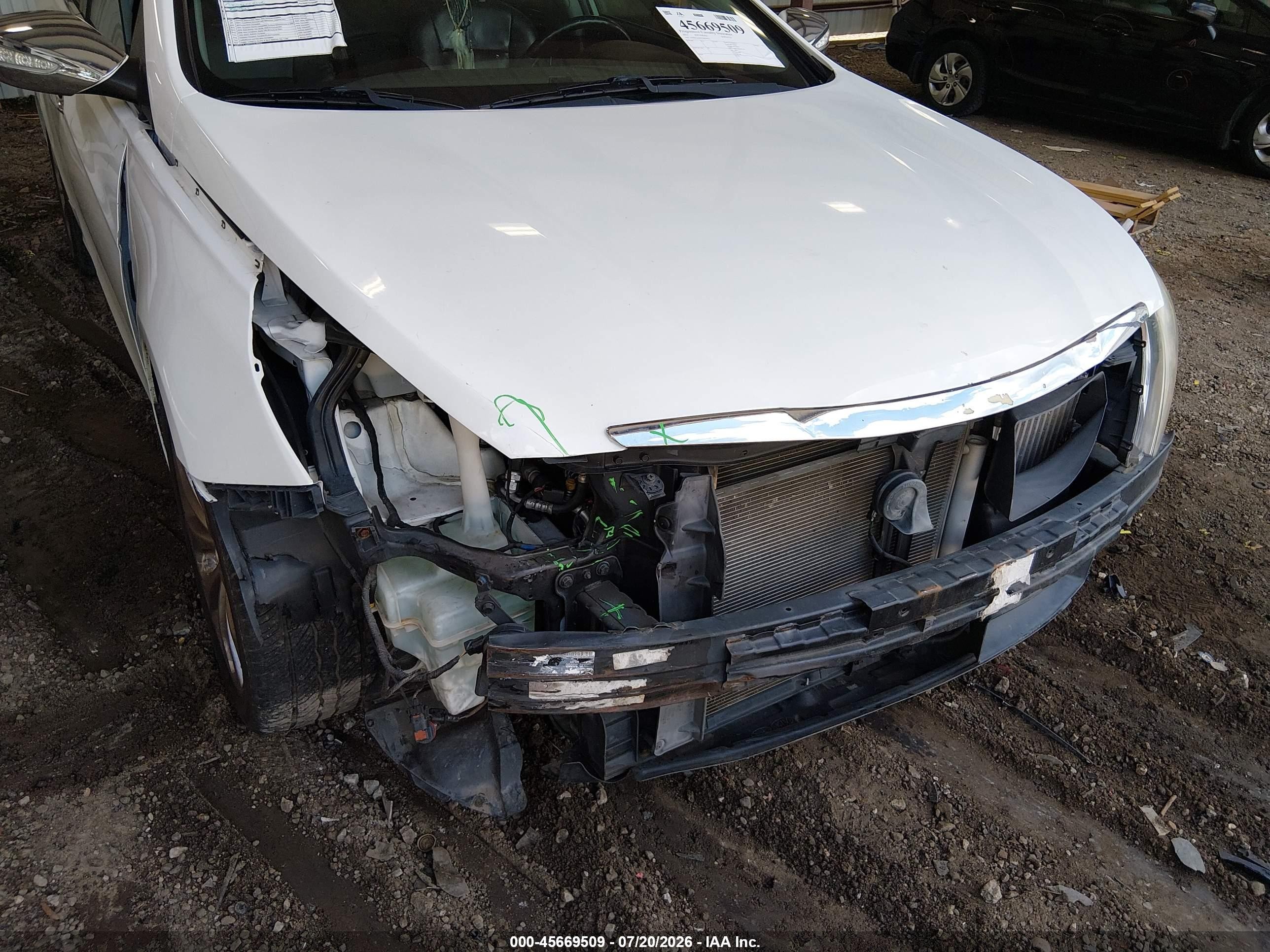 2012 Hyundai Sonata Limited 2.0t White vin: 5NPEC4AB2CH443052