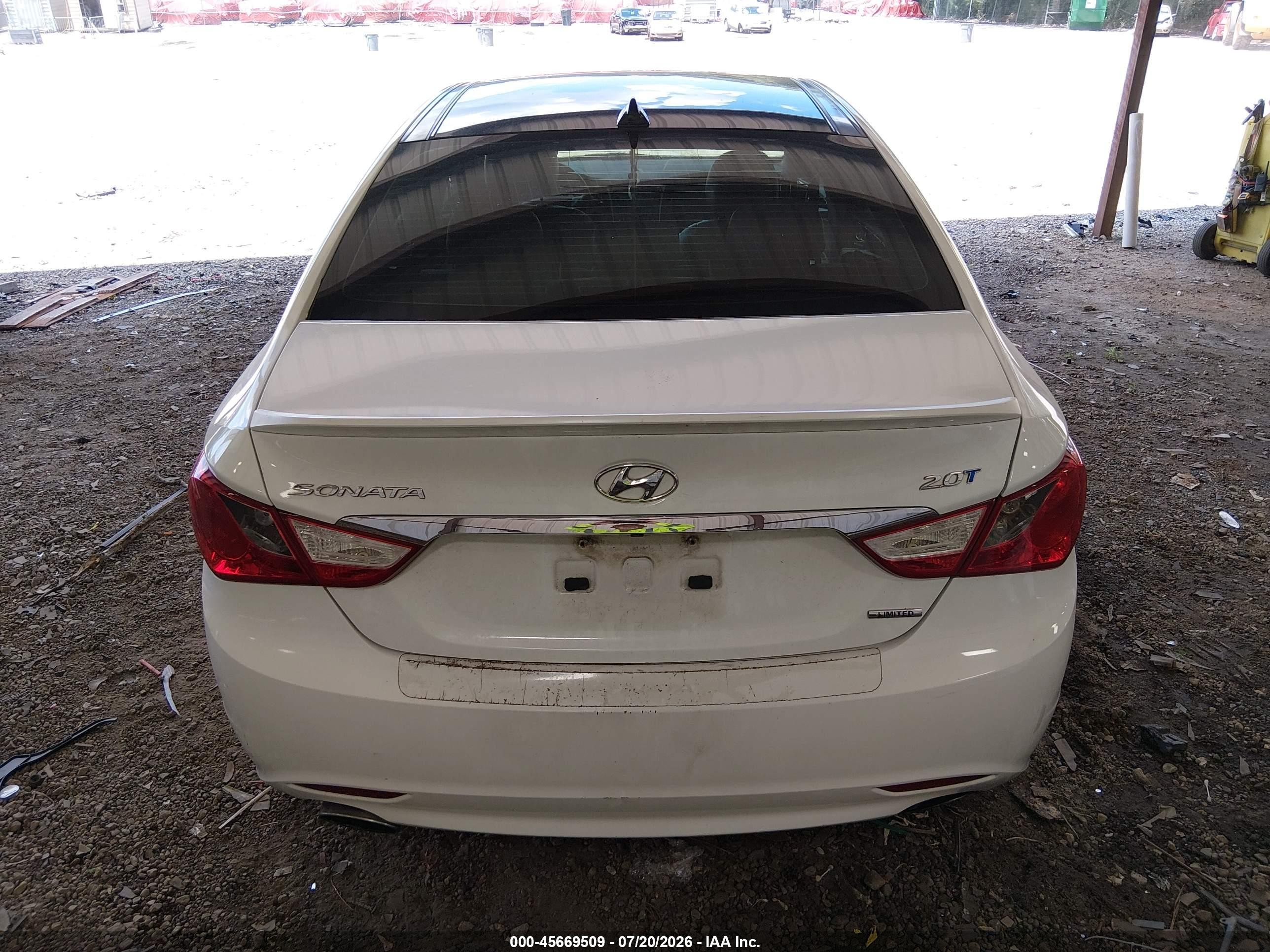 2012 Hyundai Sonata Limited 2.0t White vin: 5NPEC4AB2CH443052