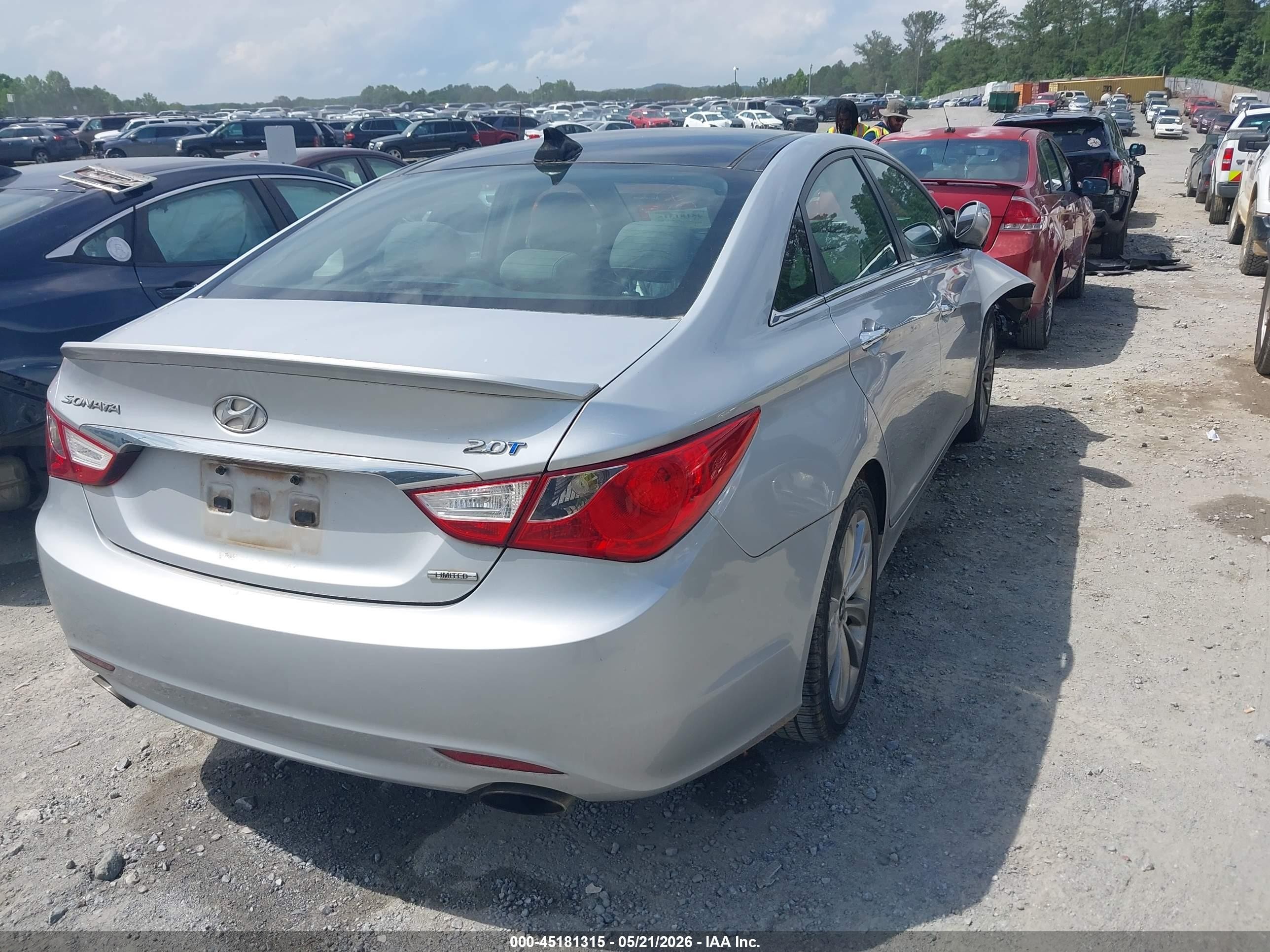 2012 Hyundai Sonata Limited 2.0t Silver vin: 5NPEC4AB2CH491747