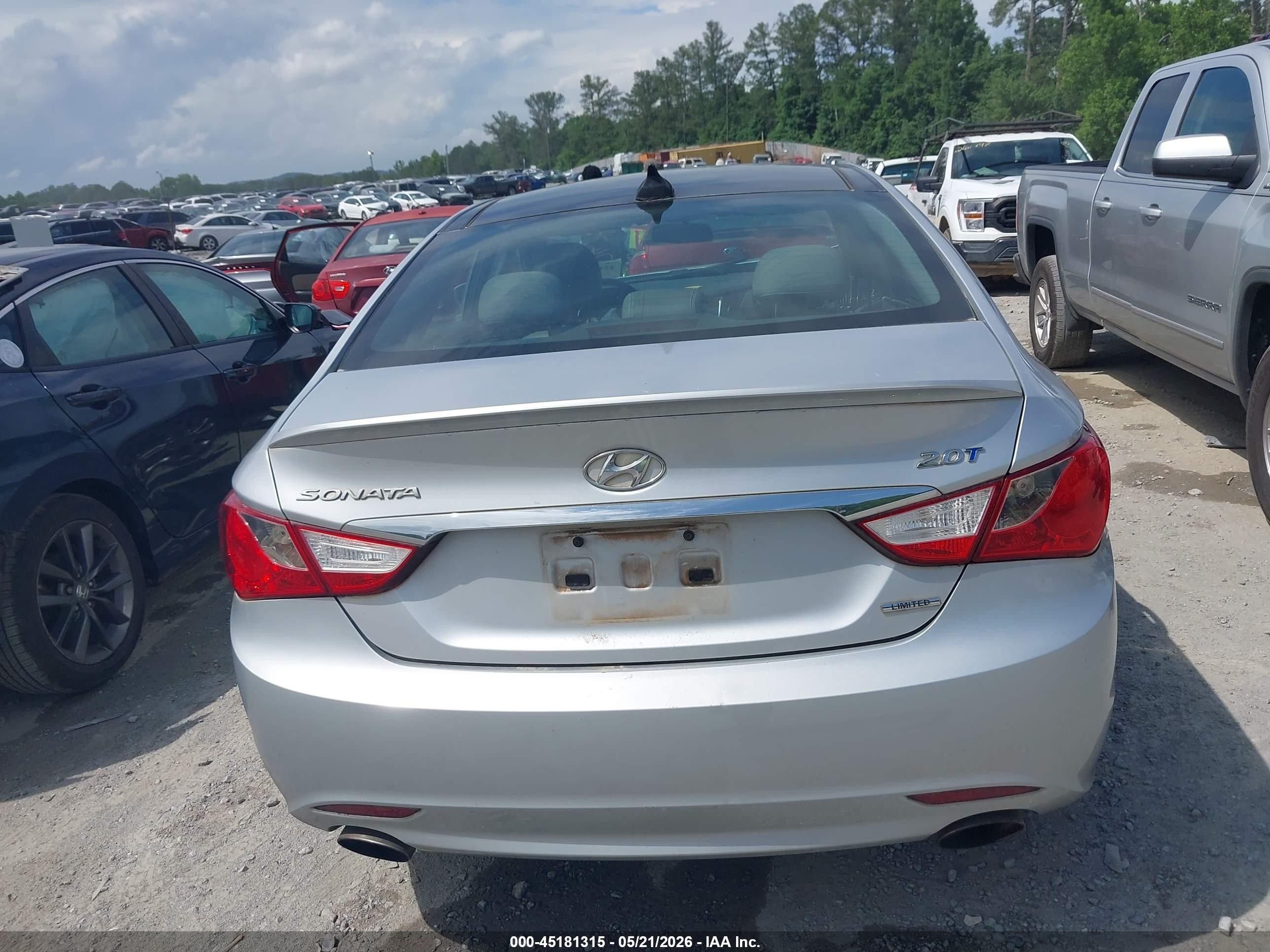 2012 Hyundai Sonata Limited 2.0t Silver vin: 5NPEC4AB2CH491747
