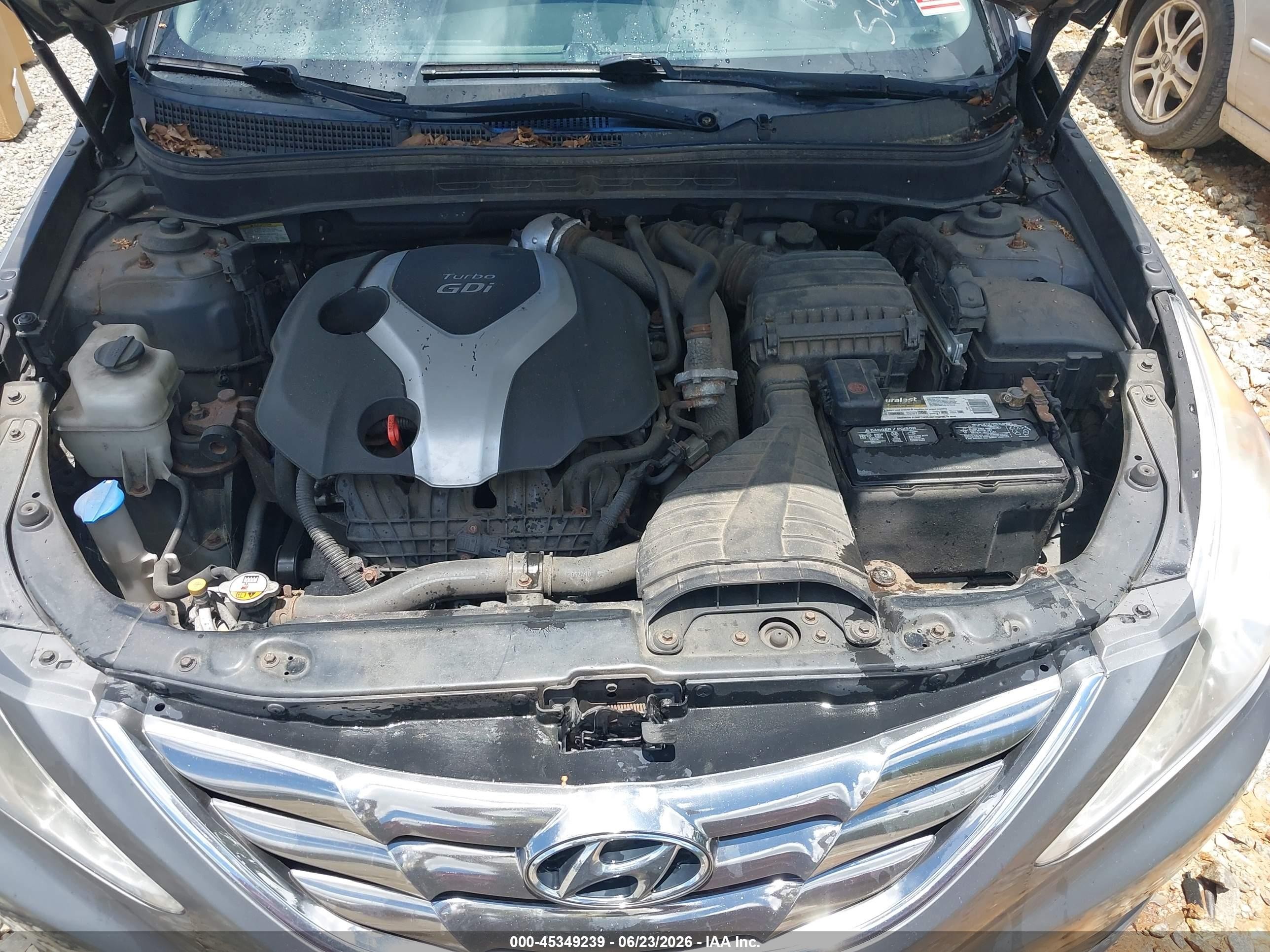2013 Hyundai Sonata Limited 2.0t Gray vin: 5NPEC4AB2DH617218