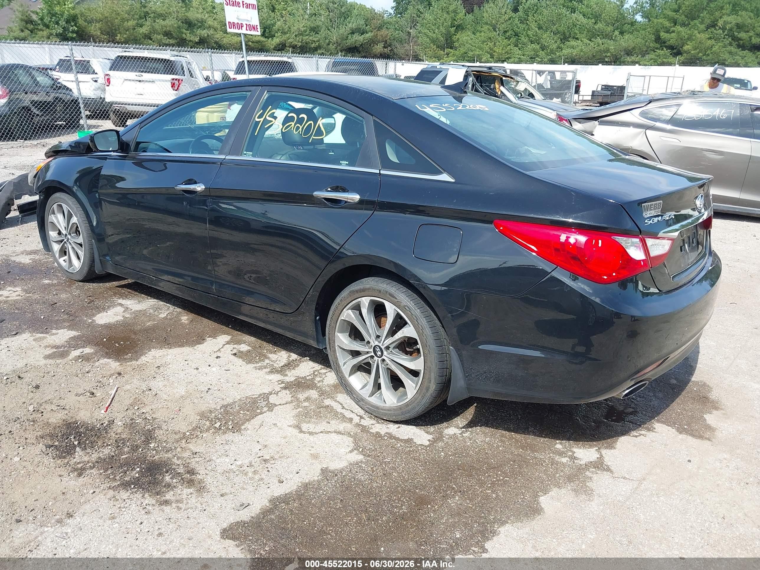 2013 Hyundai Sonata Se 2.0t Black vin: 5NPEC4AB2DH775297