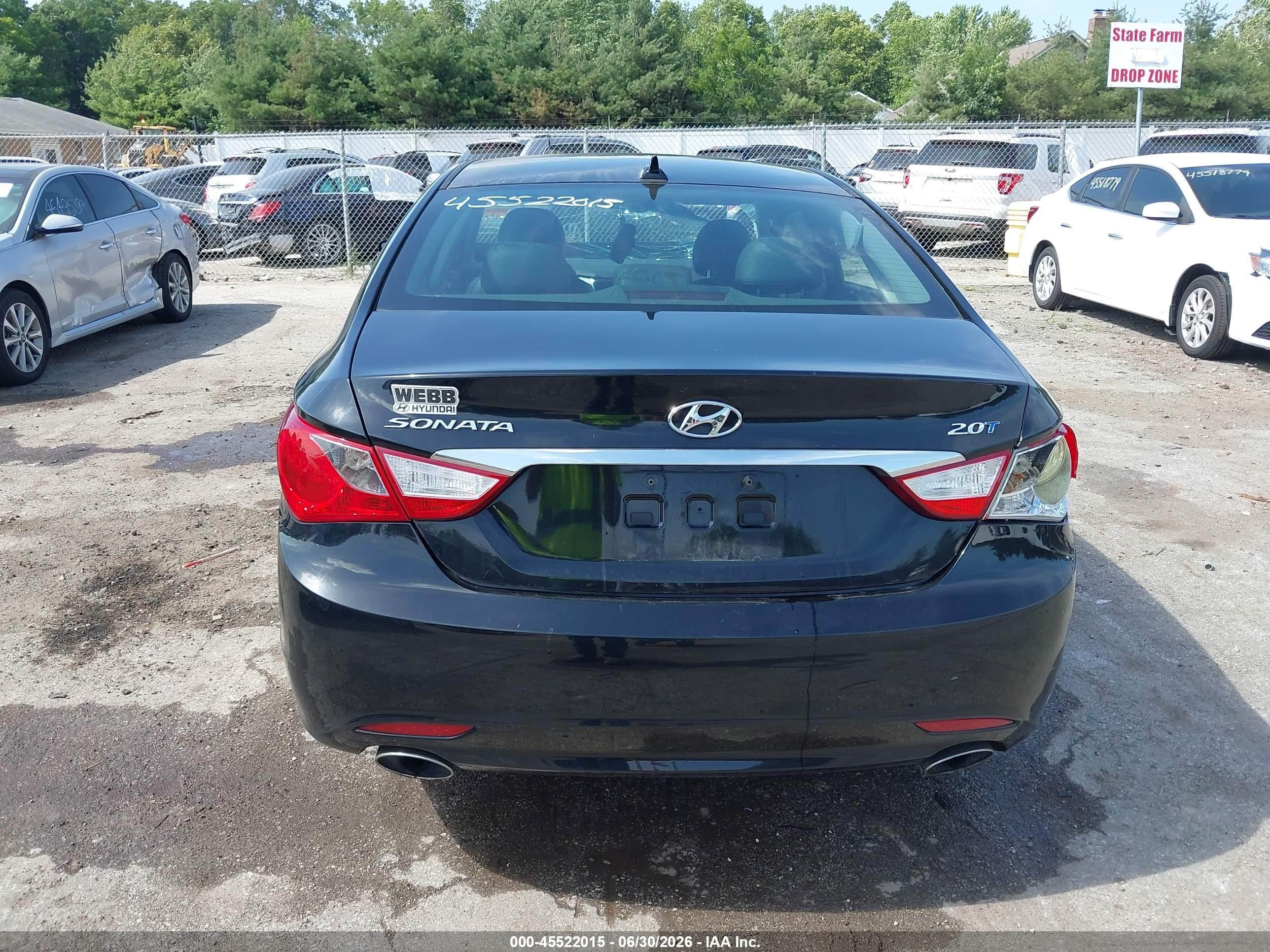 2013 Hyundai Sonata Se 2.0t Black vin: 5NPEC4AB2DH775297