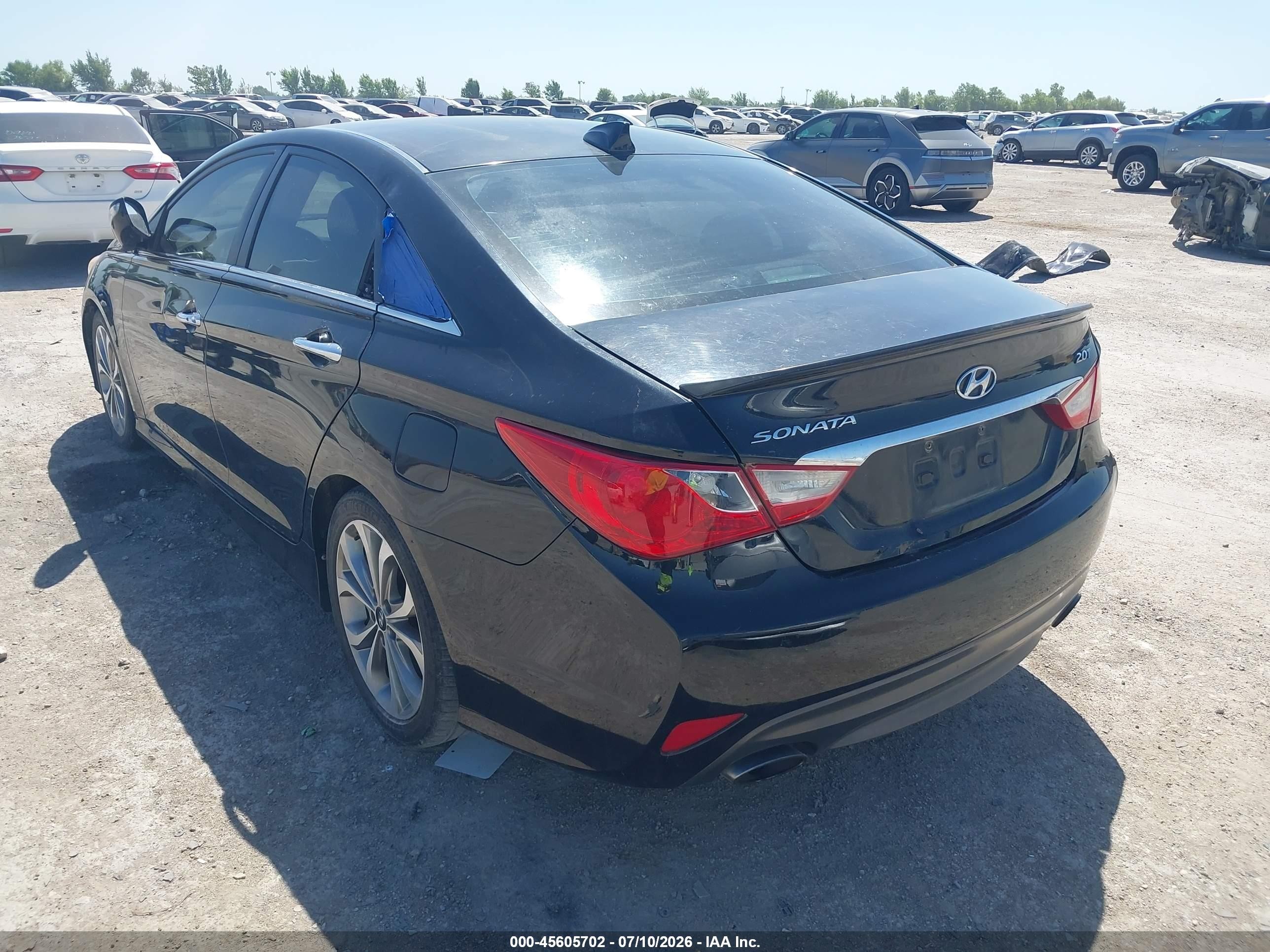 2014 Hyundai Sonata Se 2.0t Black vin: 5NPEC4AB2EH827559