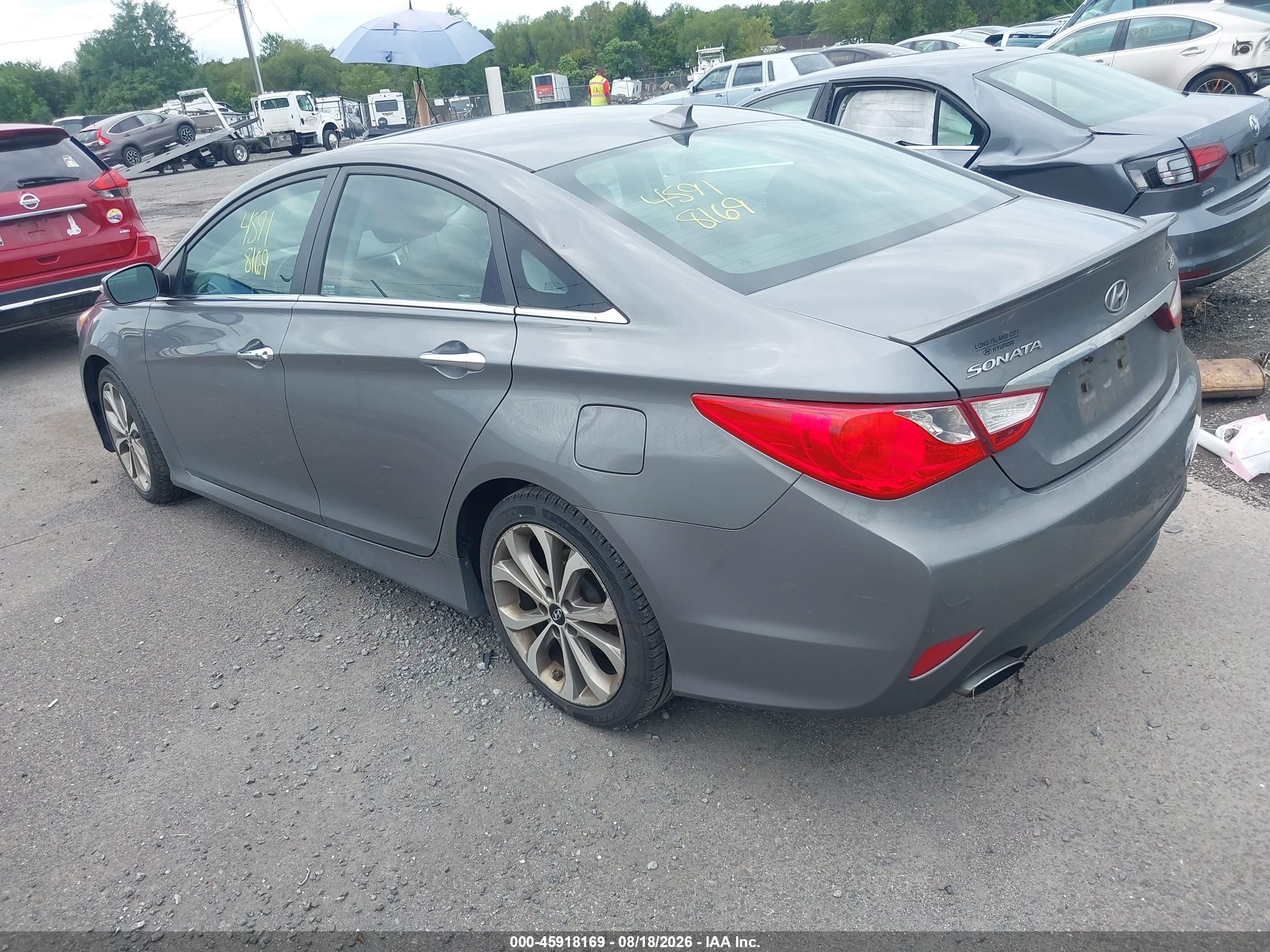 2014 Hyundai Sonata Se 2.0t Gray vin: 5NPEC4AB2EH847326