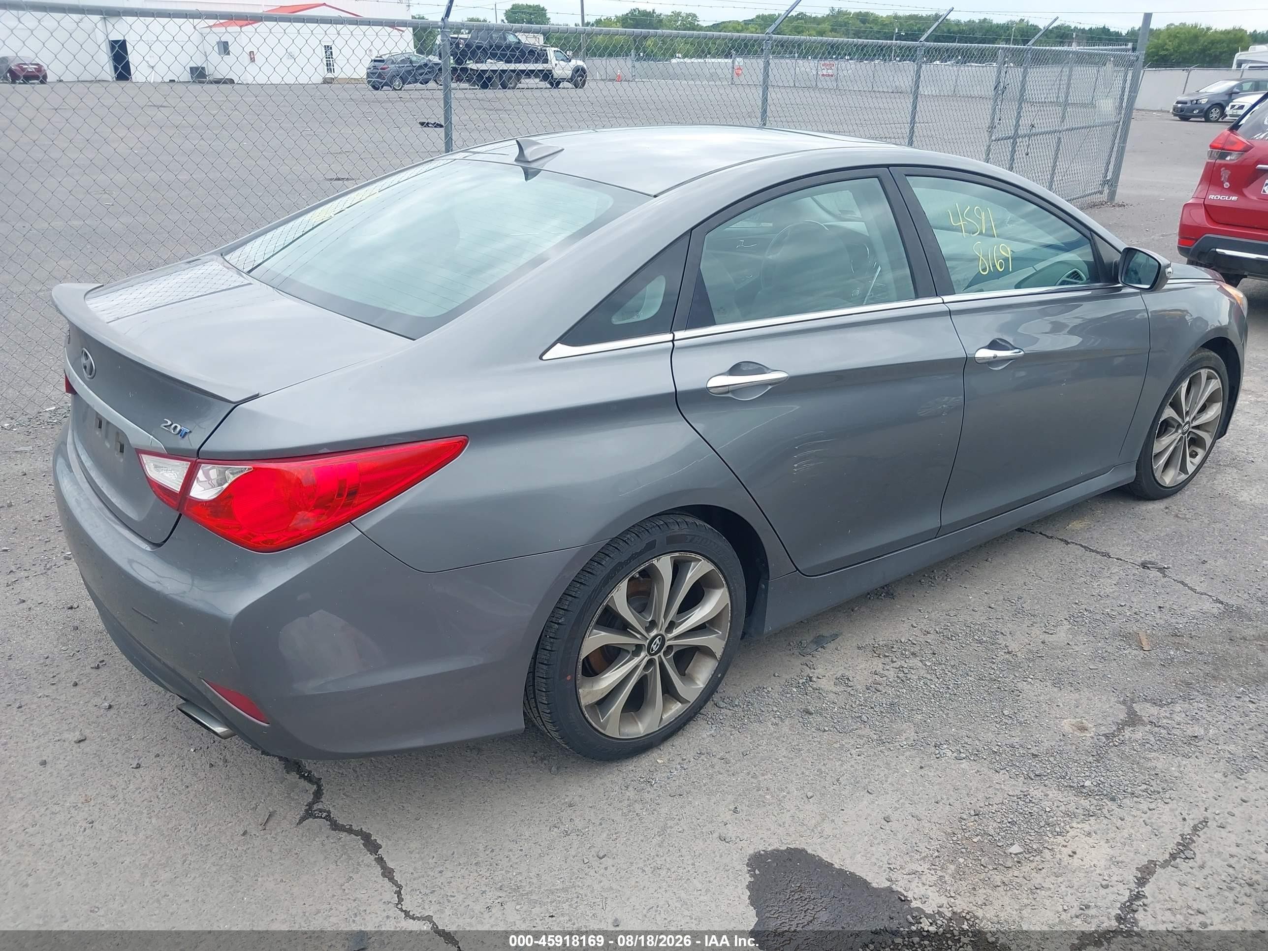 2014 Hyundai Sonata Se 2.0t Gray vin: 5NPEC4AB2EH847326