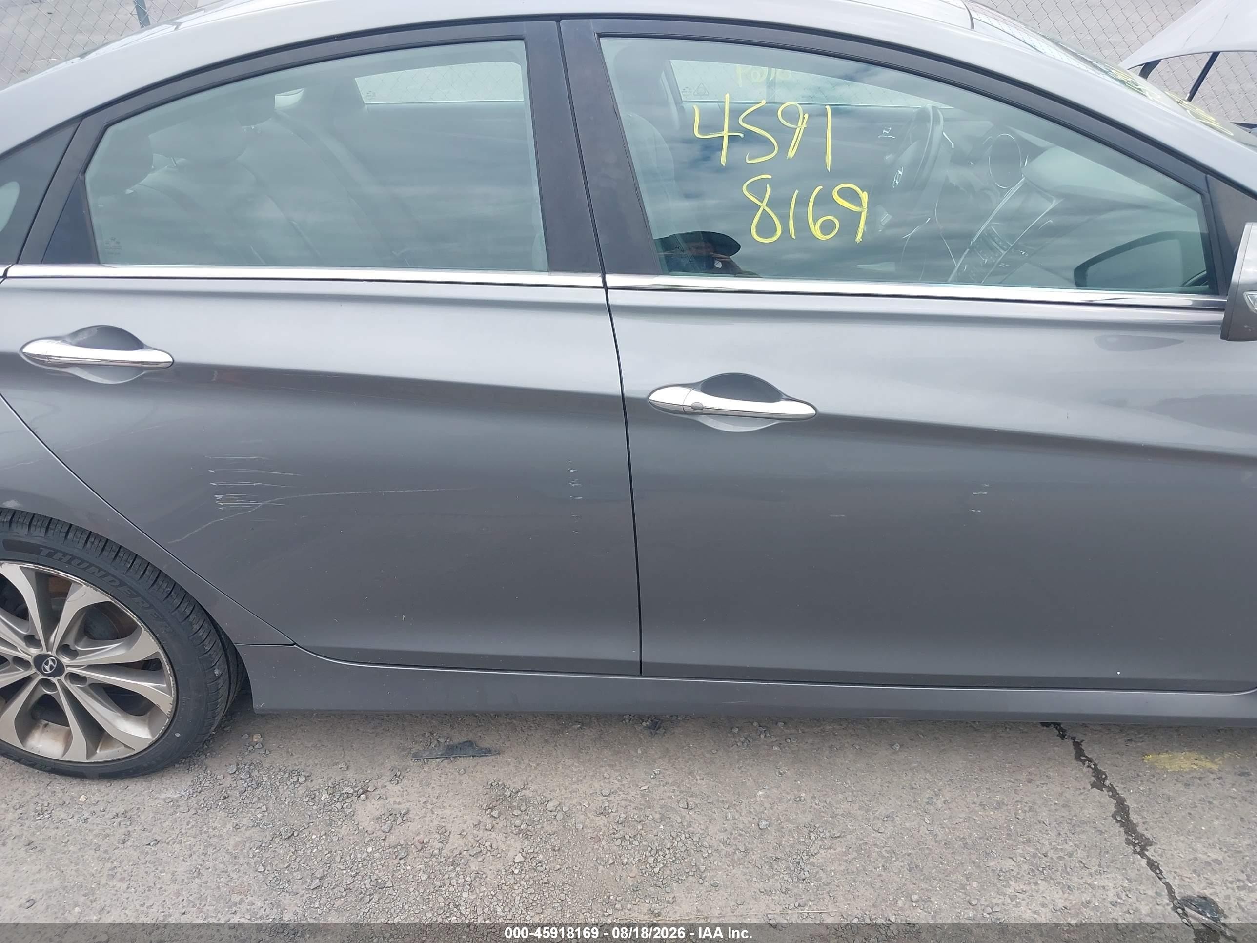 2014 Hyundai Sonata Se 2.0t Gray vin: 5NPEC4AB2EH847326