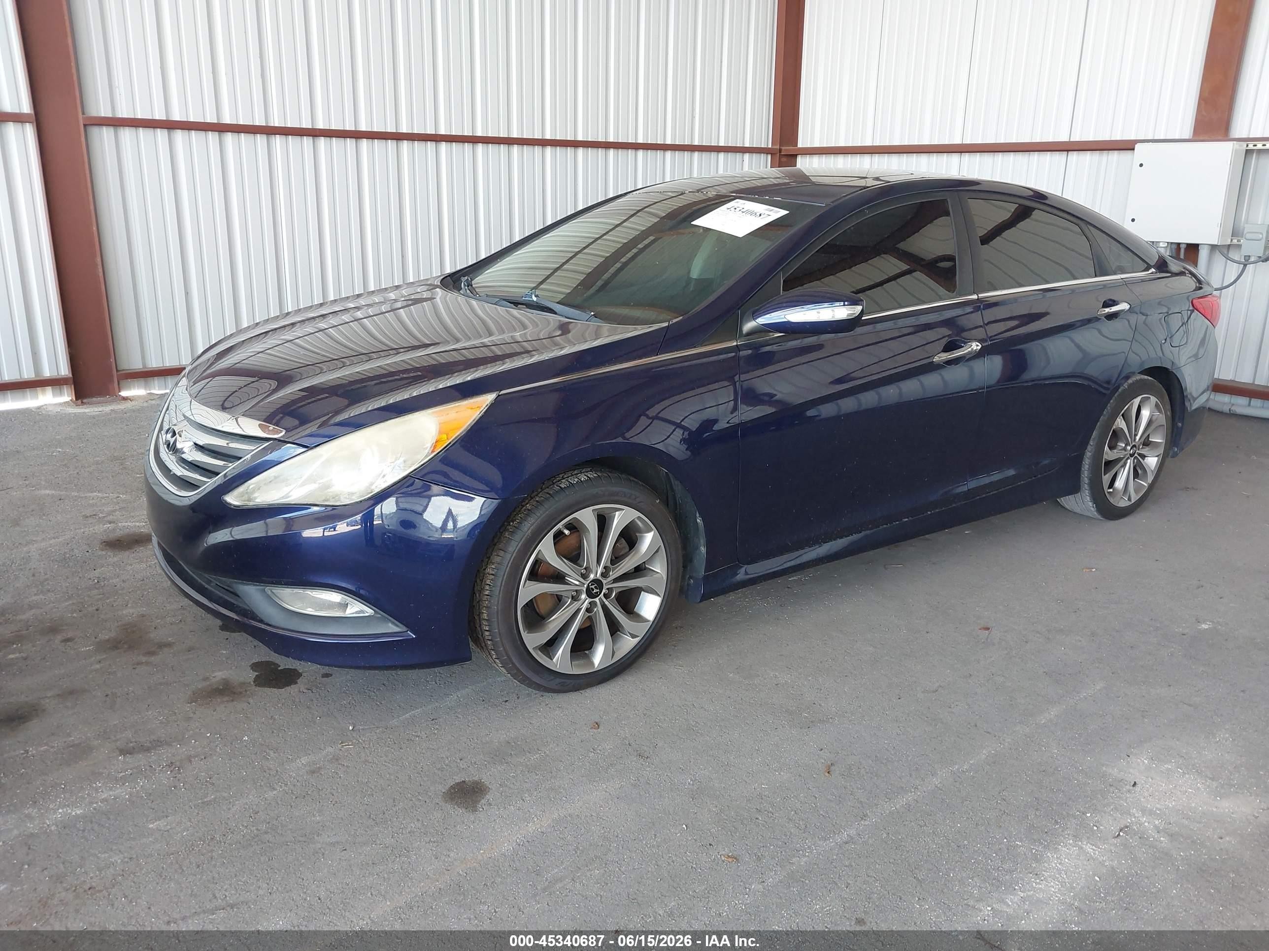 2014 Hyundai Sonata Se 2.0t Blue vin: 5NPEC4AB2EH851506