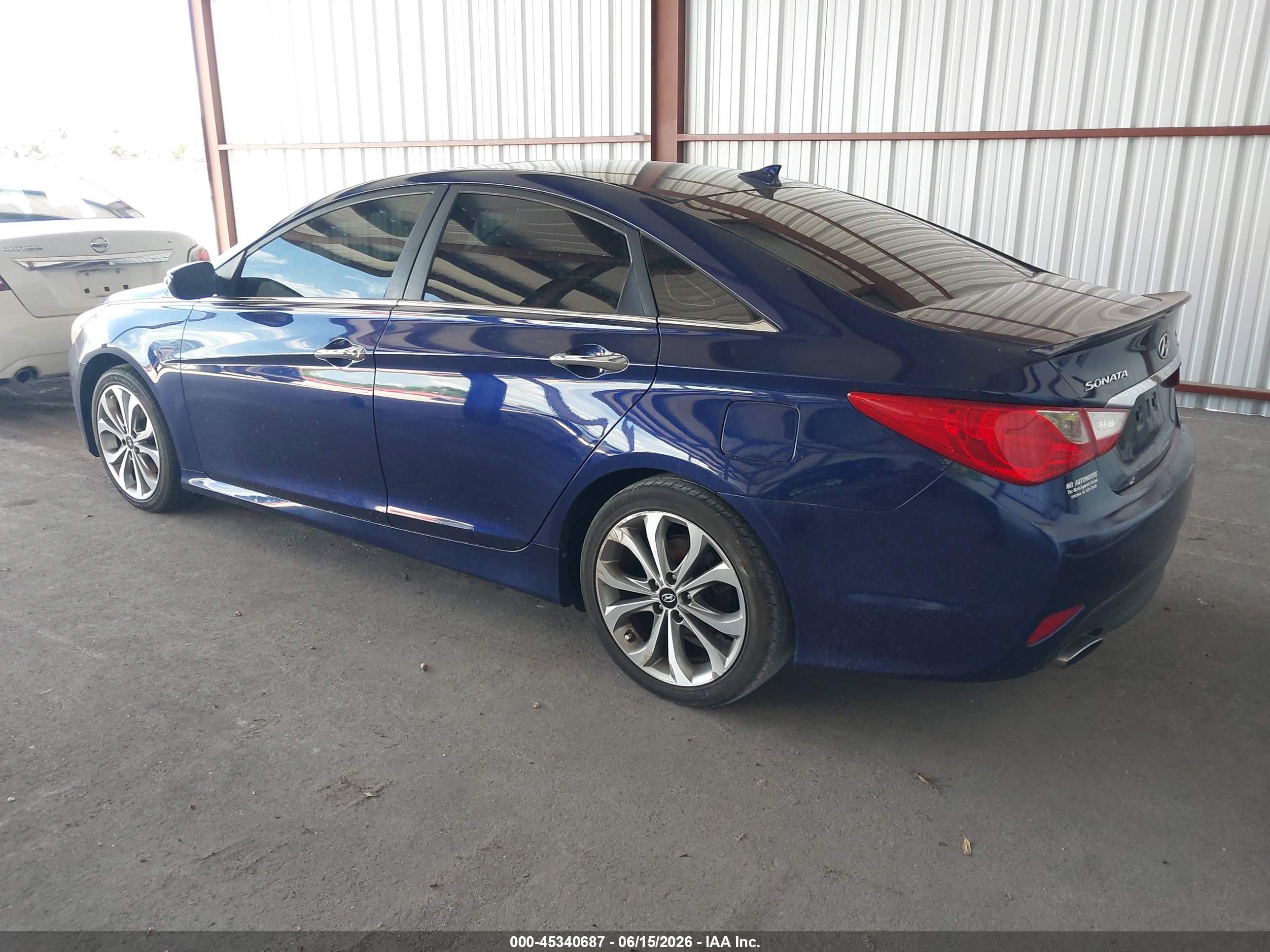 2014 Hyundai Sonata Se 2.0t Blue vin: 5NPEC4AB2EH851506