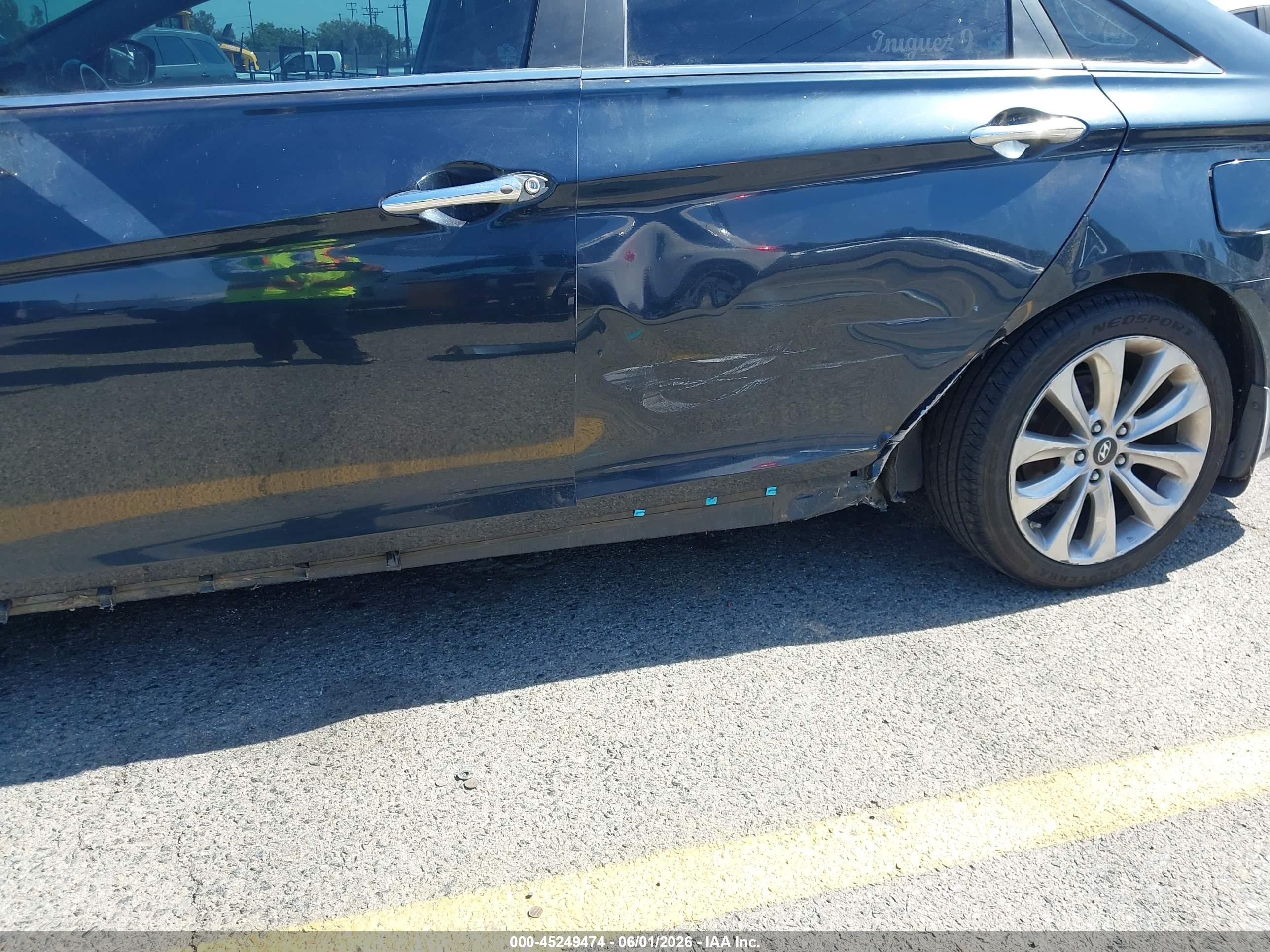 2011 Hyundai Sonata Se 2.0t Blue vin: 5NPEC4AB3BH208979