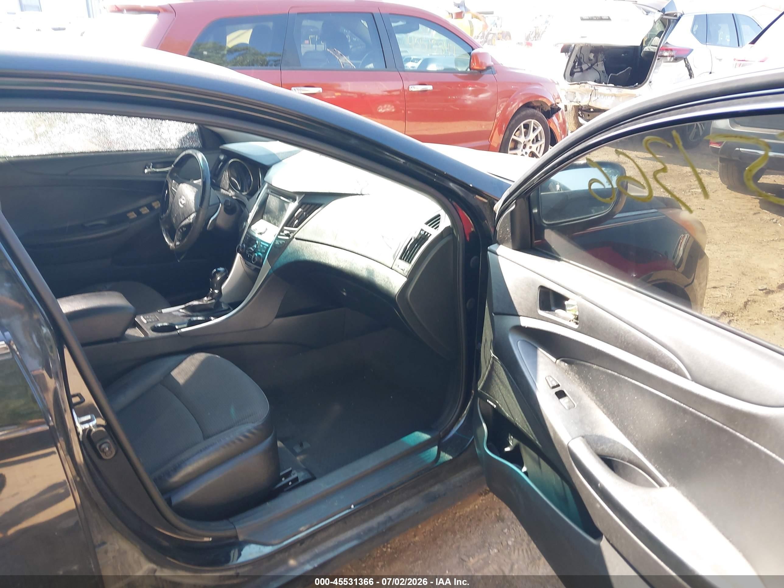 2013 Hyundai Sonata Se 2.0t Black vin: 5NPEC4AB3DH524434