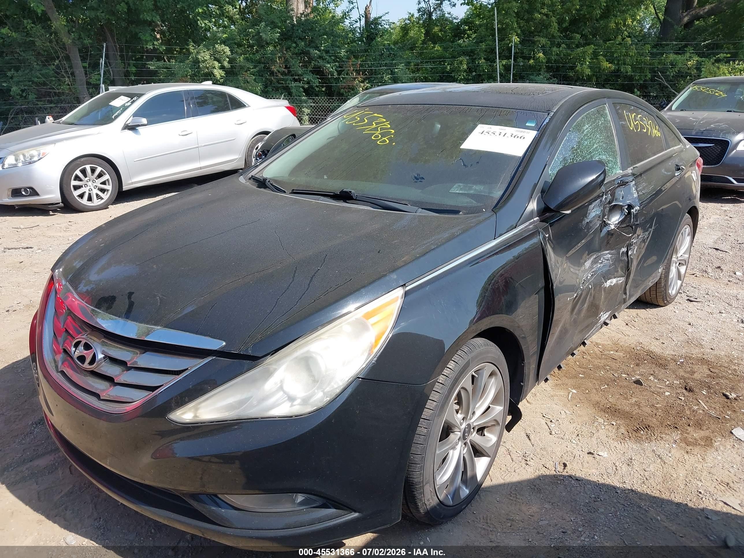 2013 Hyundai Sonata Se 2.0t Black vin: 5NPEC4AB3DH524434