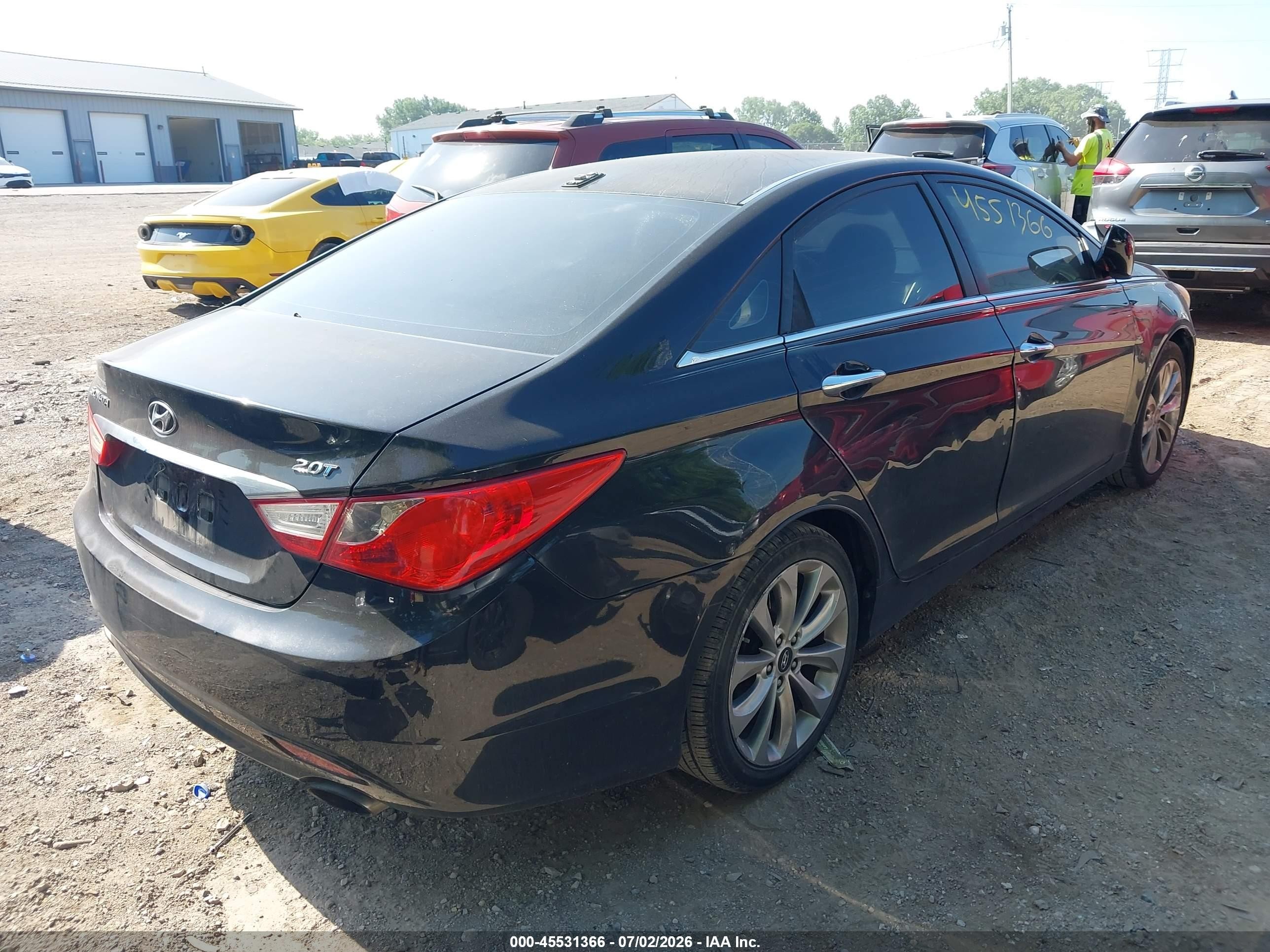2013 Hyundai Sonata Se 2.0t Black vin: 5NPEC4AB3DH524434