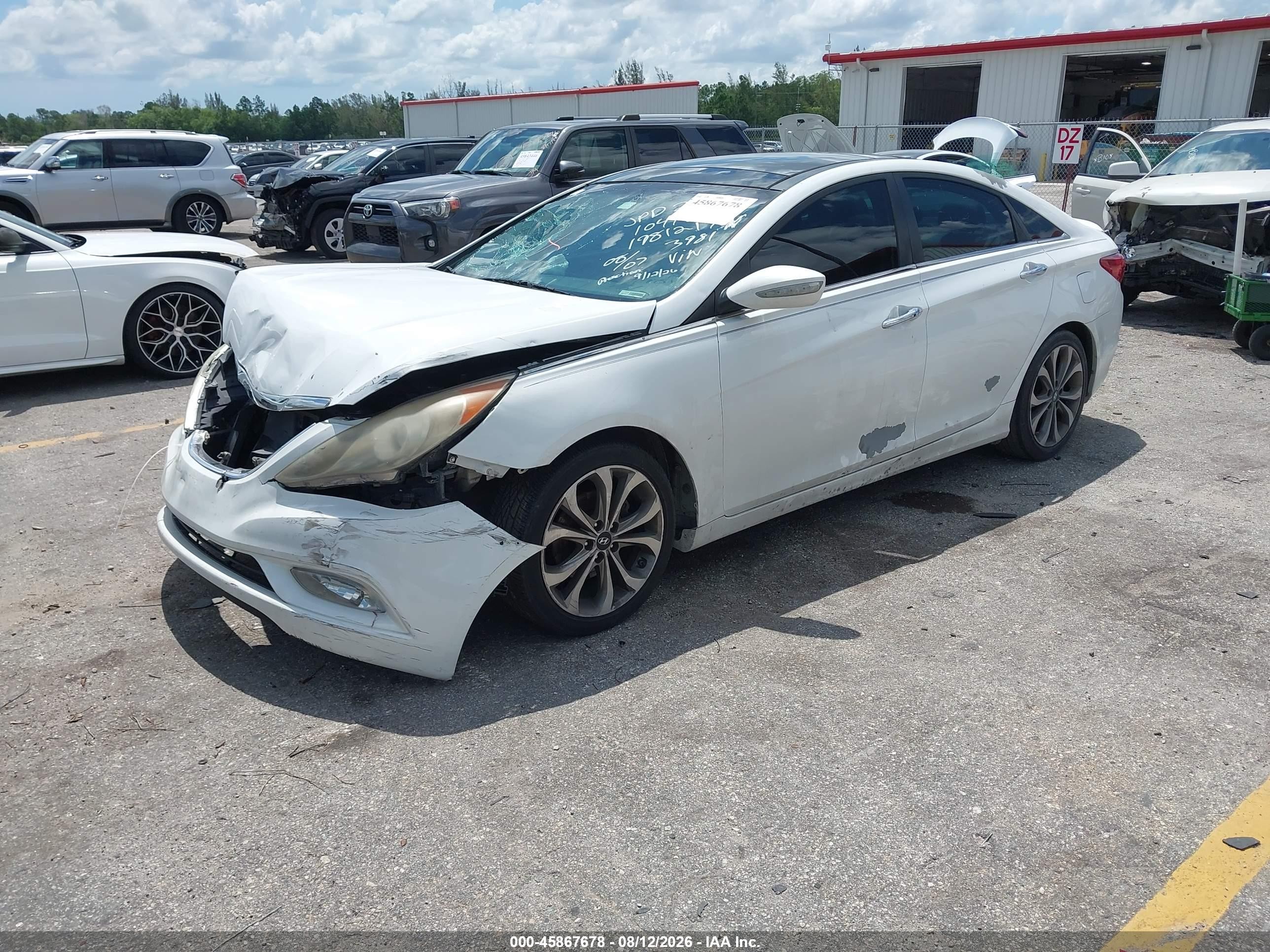 2013 Hyundai Sonata Limited 2.0t White vin: 5NPEC4AB3DH663981