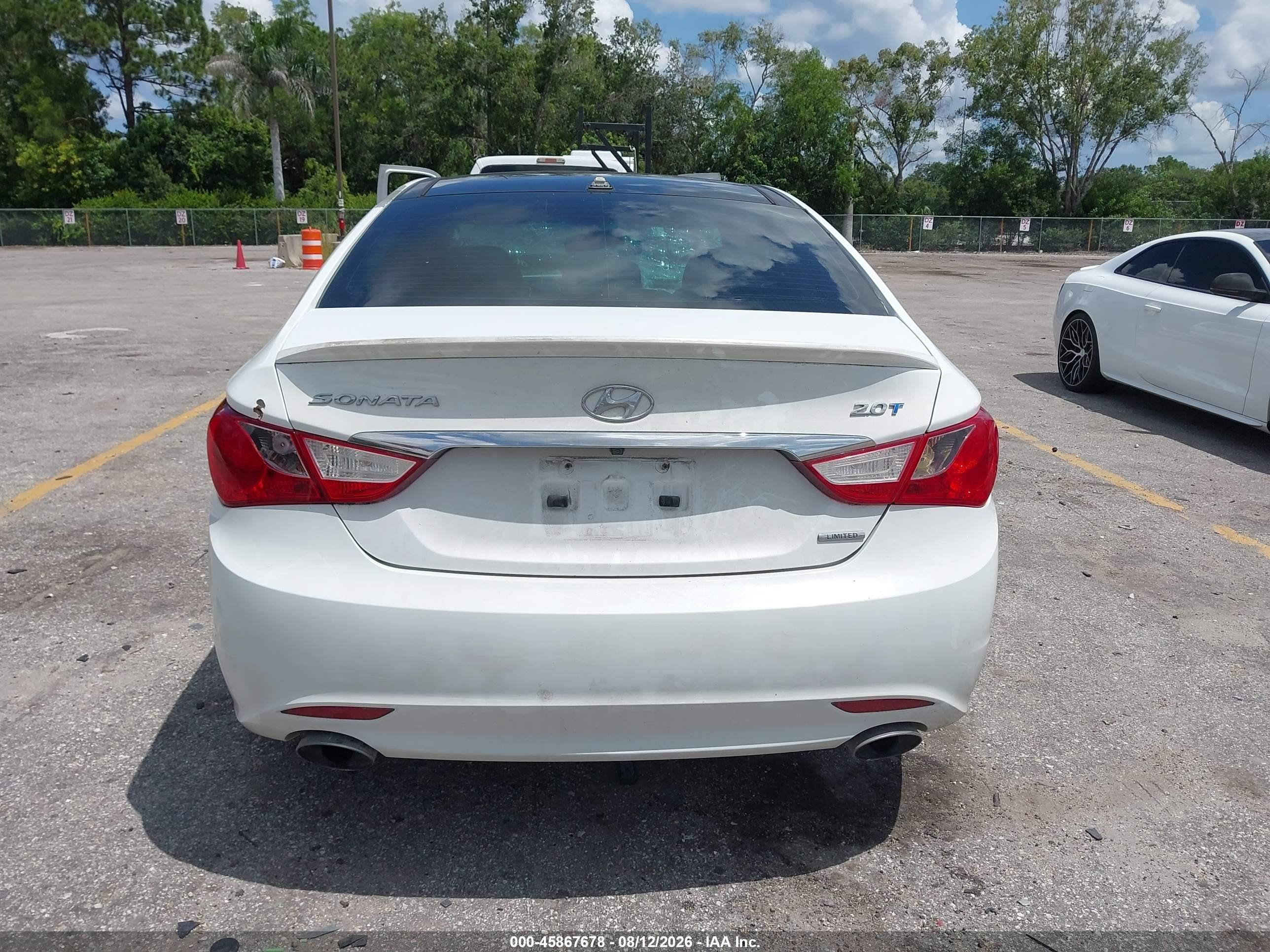 2013 Hyundai Sonata Limited 2.0t White vin: 5NPEC4AB3DH663981