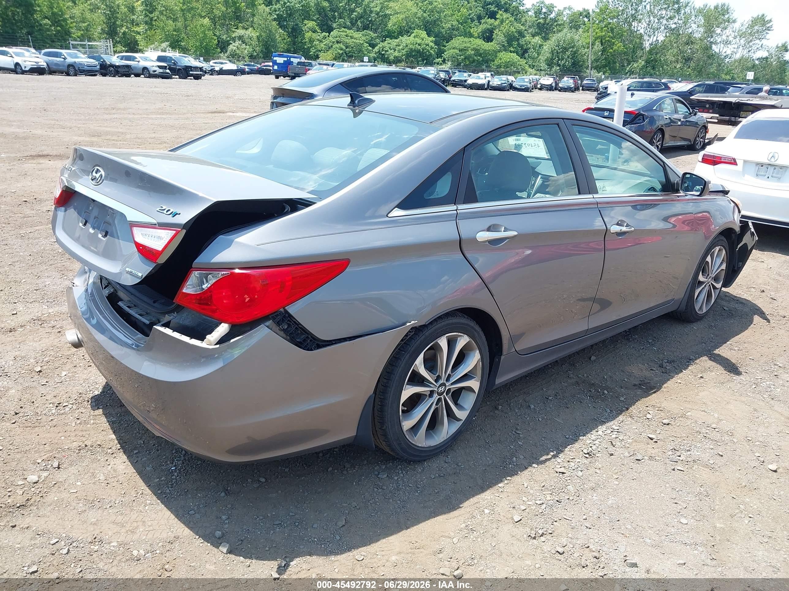 2013 Hyundai Sonata Limited 2.0t Серый vin: 5NPEC4AB3DH676102