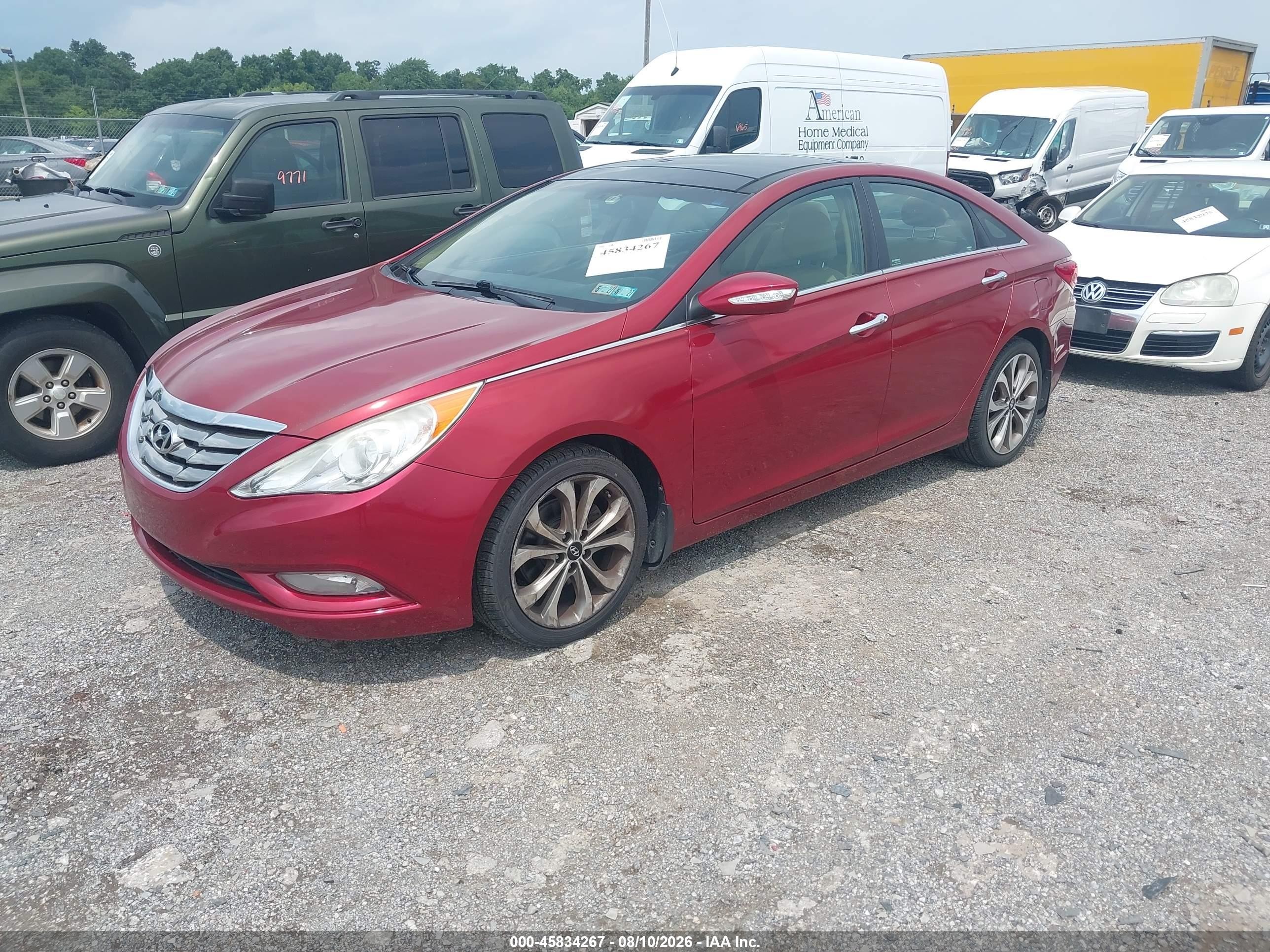 2013 Hyundai Sonata Limited 2.0t Red vin: 5NPEC4AB3DH684717