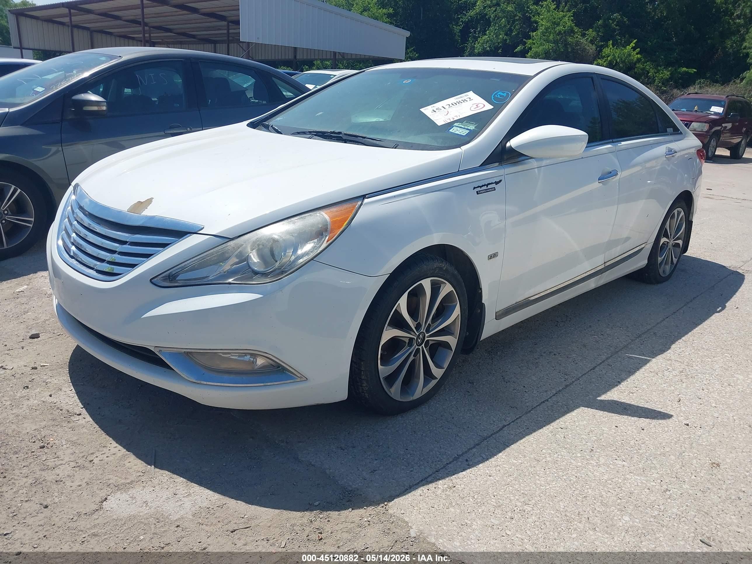 2013 Hyundai Sonata Se 2.0t White vin: 5NPEC4AB3DH698875