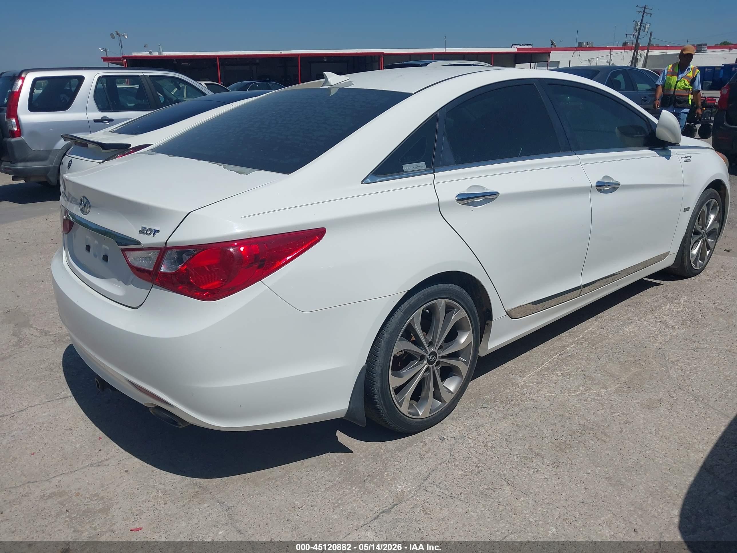 2013 Hyundai Sonata Se 2.0t White vin: 5NPEC4AB3DH698875