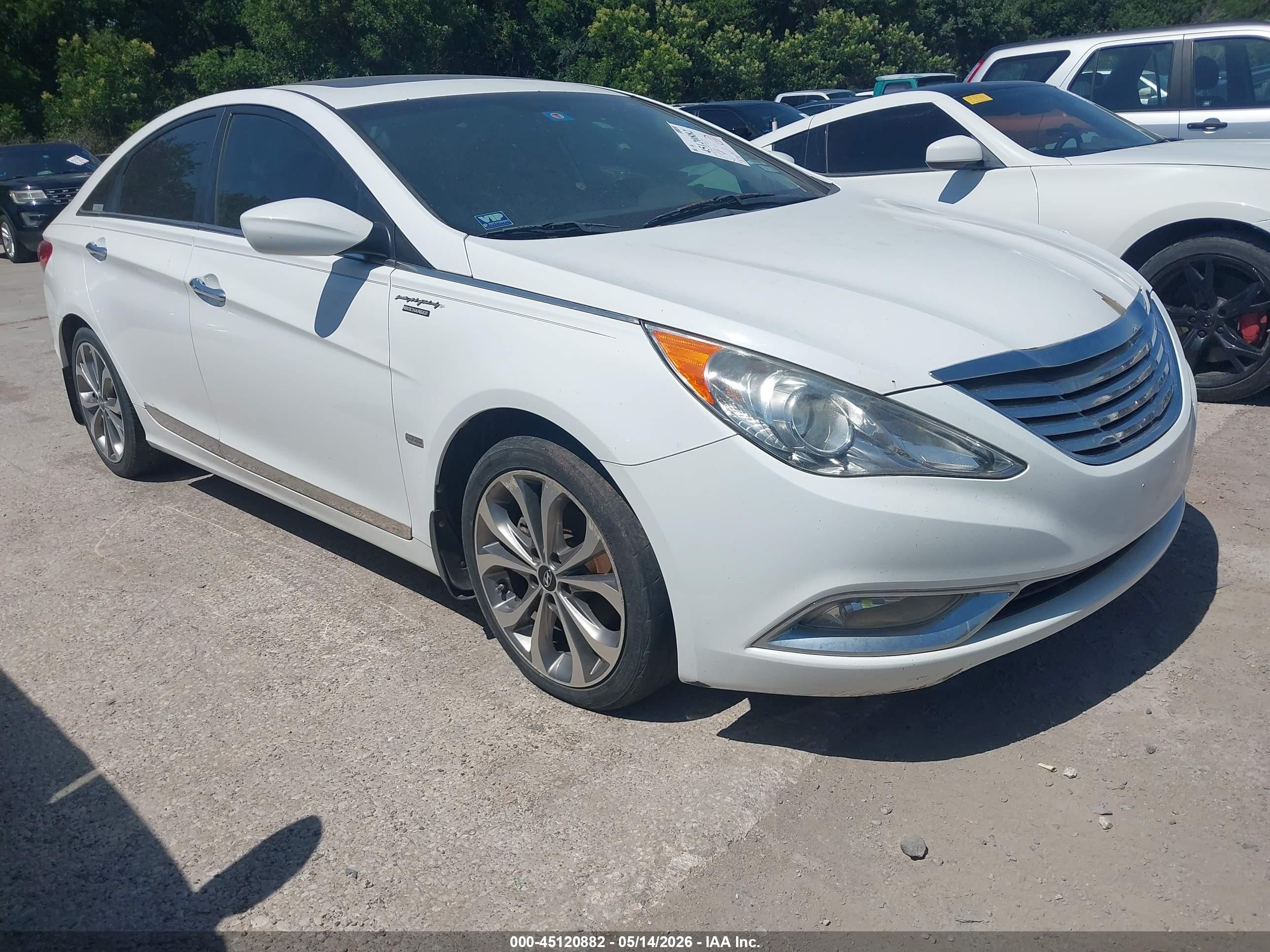 2013 Hyundai Sonata Se 2.0t White vin: 5NPEC4AB3DH698875