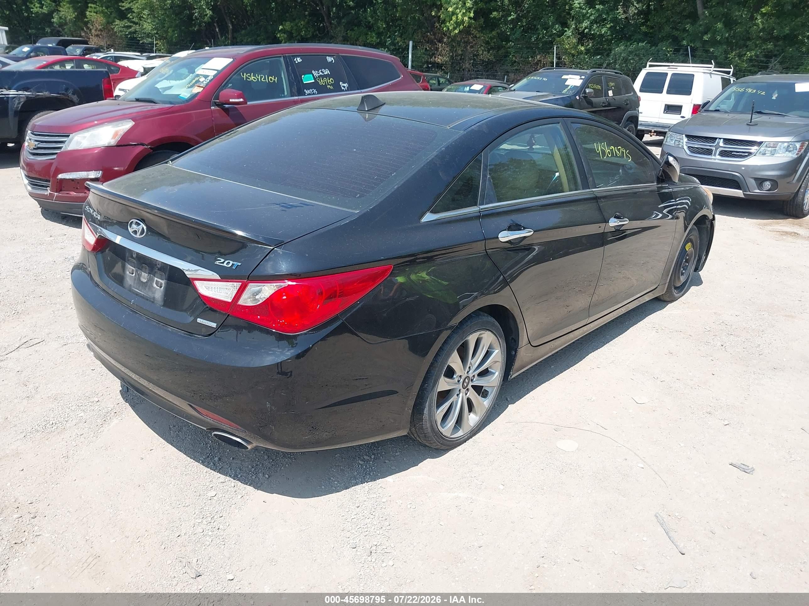 2012 Hyundai Sonata Limited 2.0t Black vin: 5NPEC4AB4CH496657