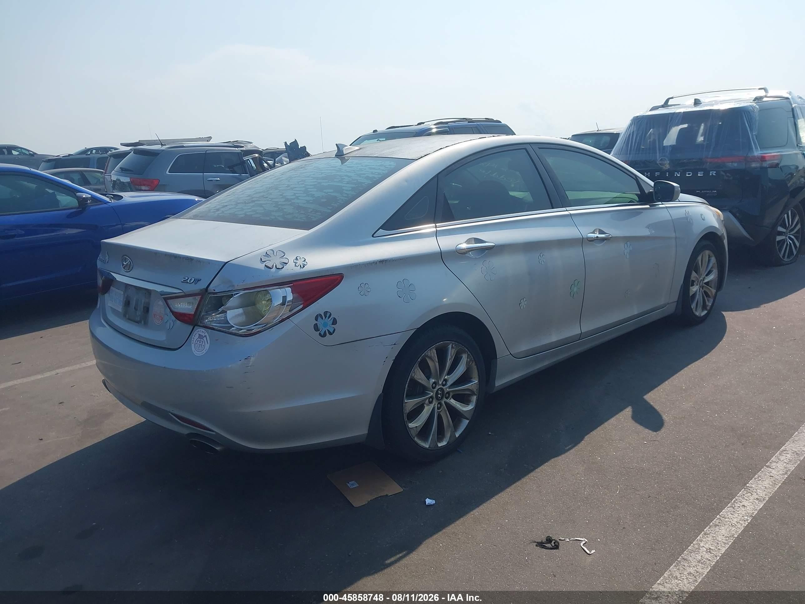 2013 Hyundai Sonata Se 2.0t Silver vin: 5NPEC4AB4DH527892
