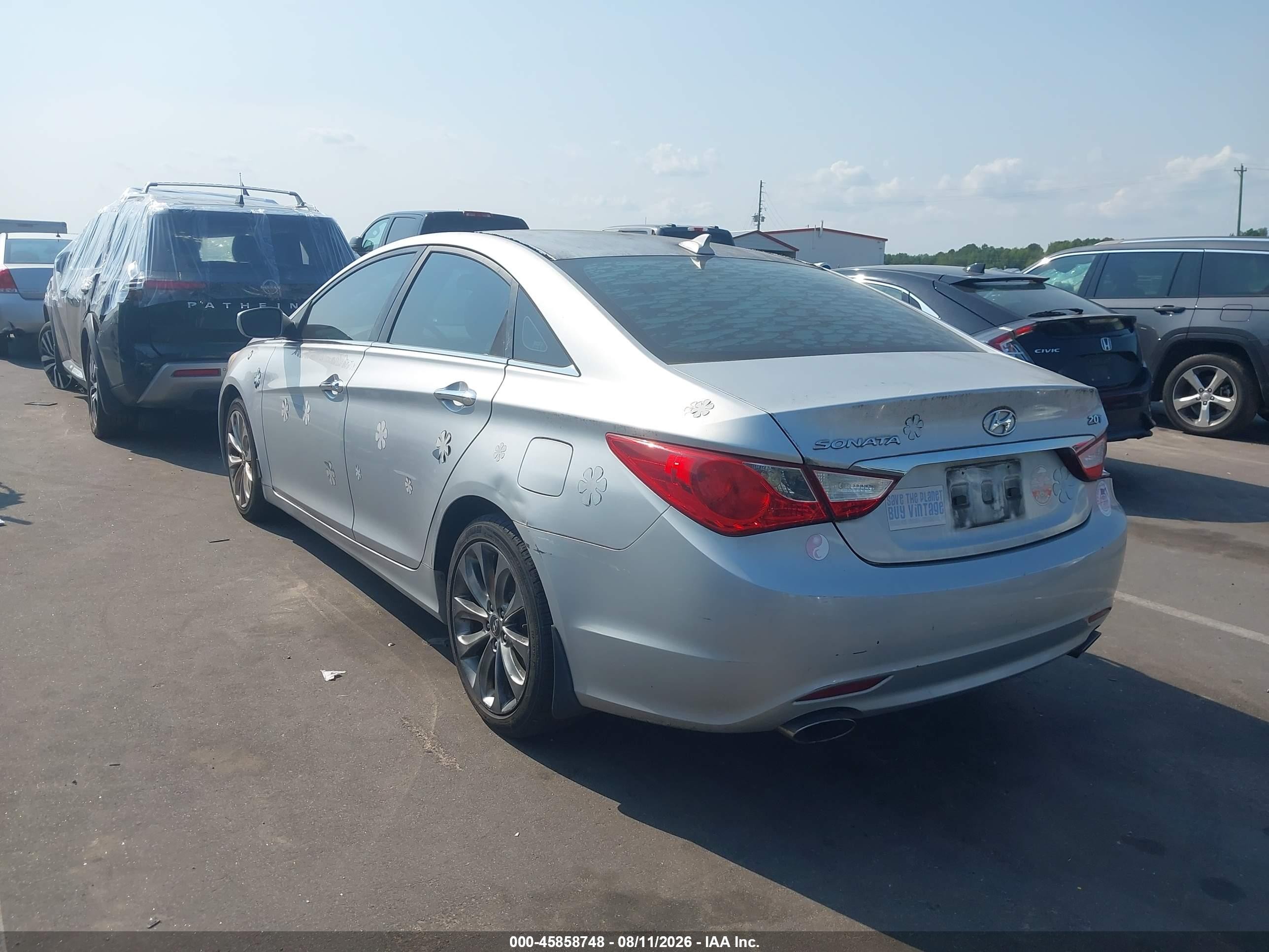 2013 Hyundai Sonata Se 2.0t Silver vin: 5NPEC4AB4DH527892