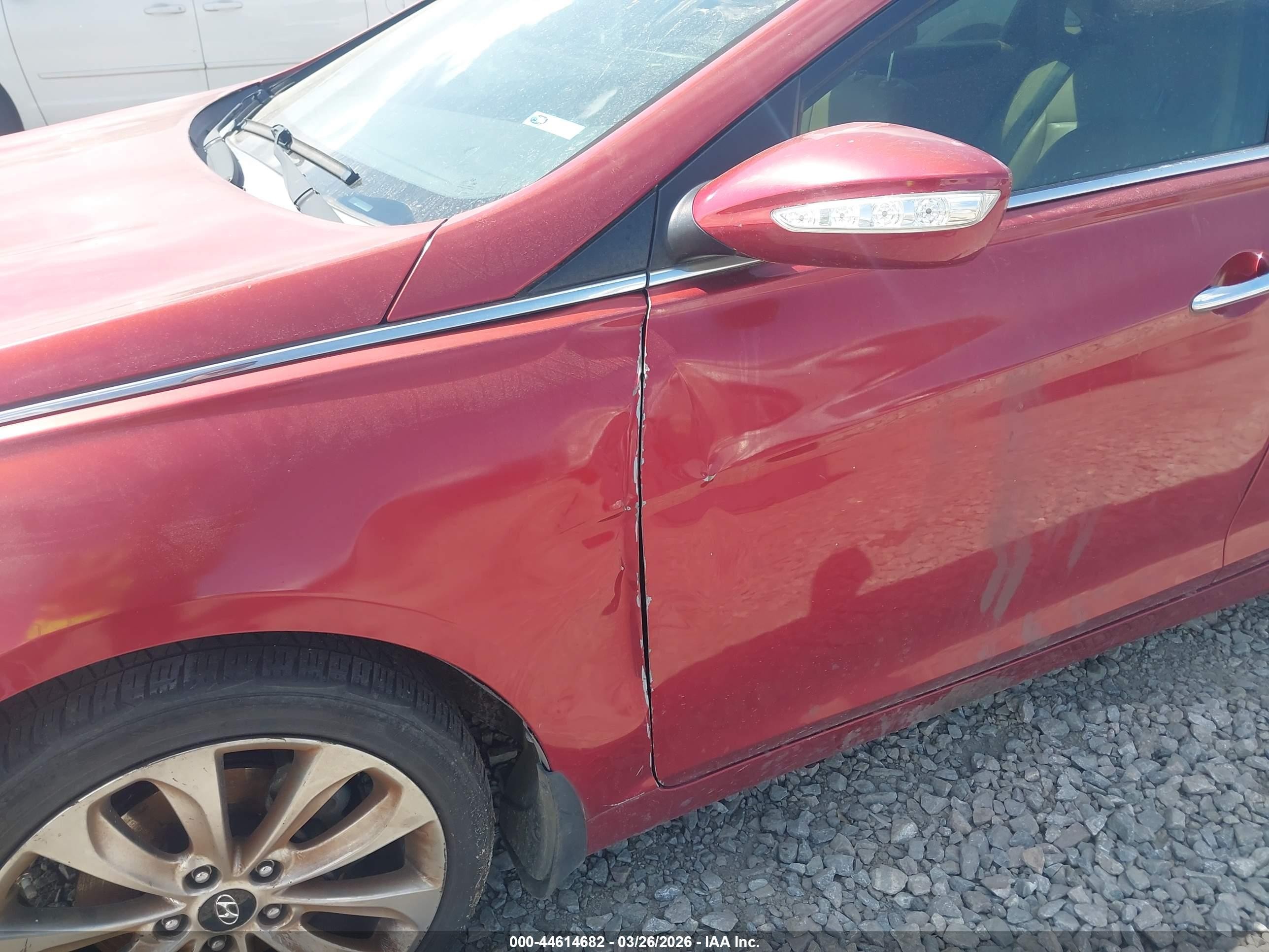2013 Hyundai Sonata Limited 2.0t Red vin: 5NPEC4AB4DH552243