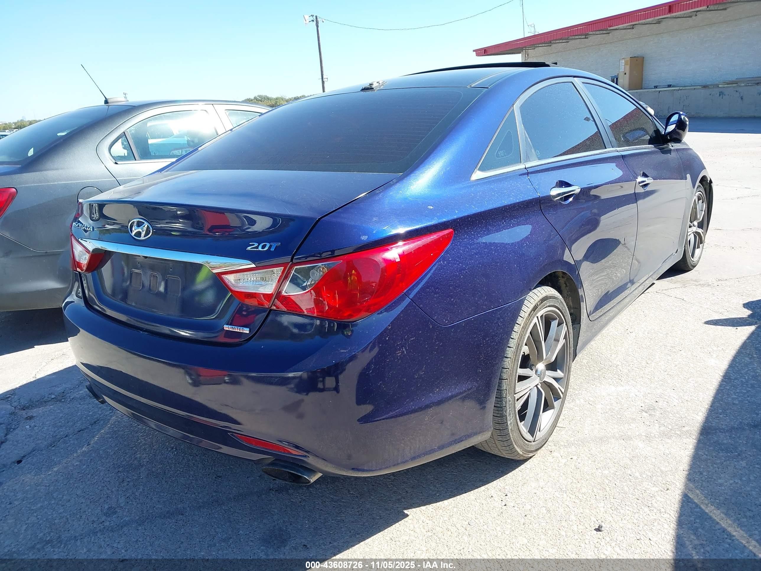 2013 Hyundai Sonata Limited 2.0t Blue vin: 5NPEC4AB4DH576770