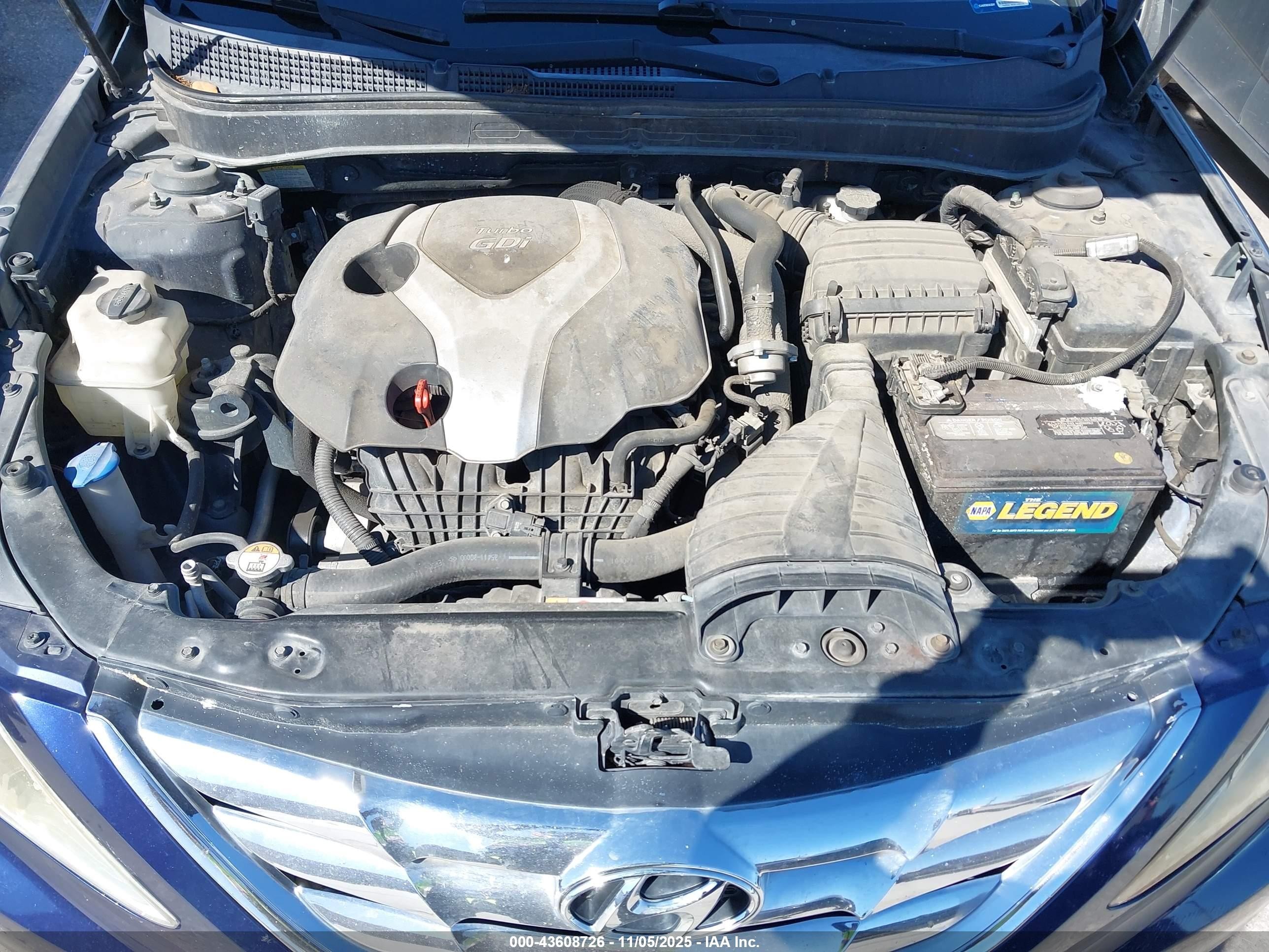 2013 Hyundai Sonata Limited 2.0t Blue vin: 5NPEC4AB4DH576770
