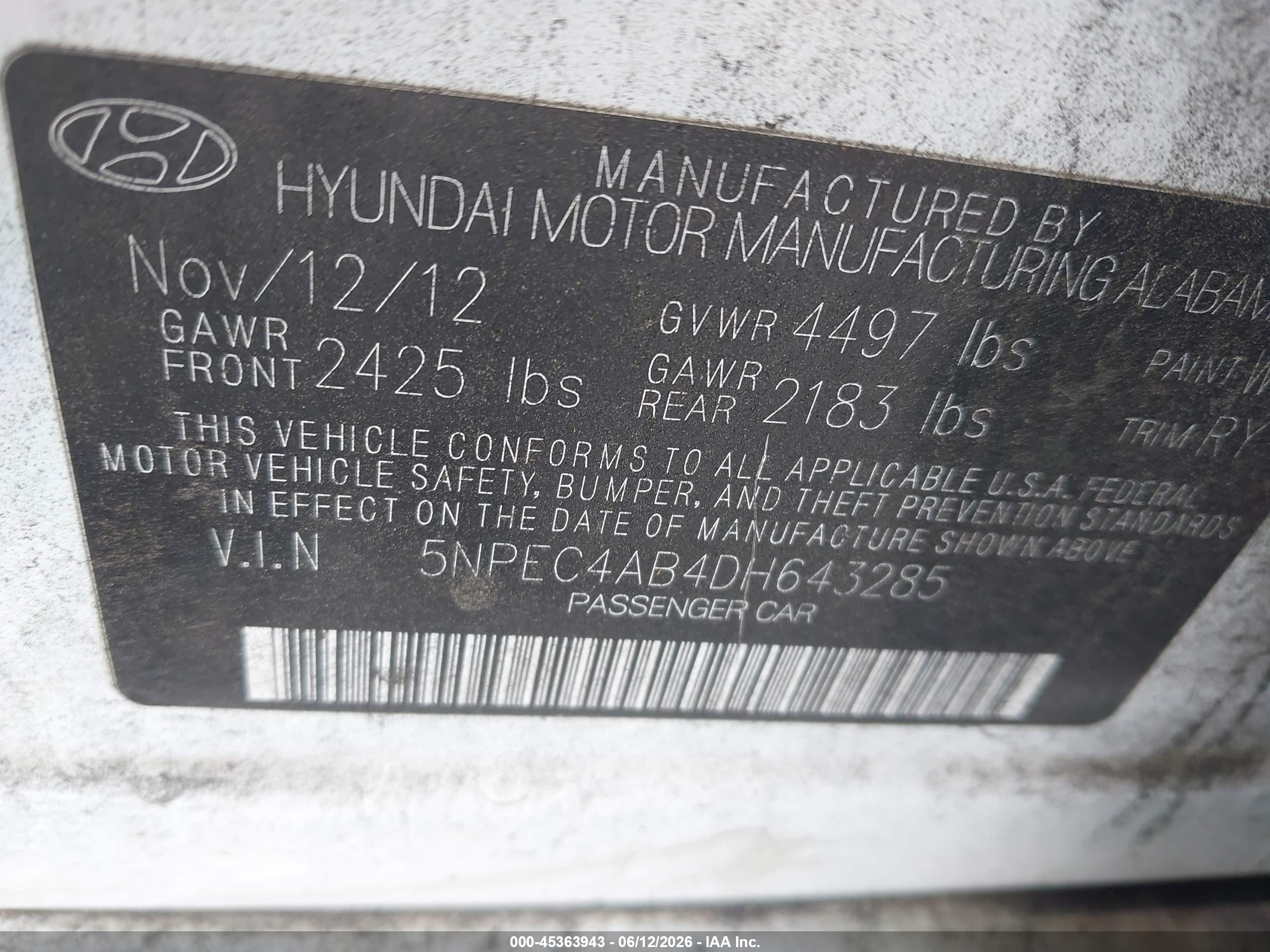 2013 Hyundai Sonata Se 2.0t Белый vin: 5NPEC4AB4DH643285
