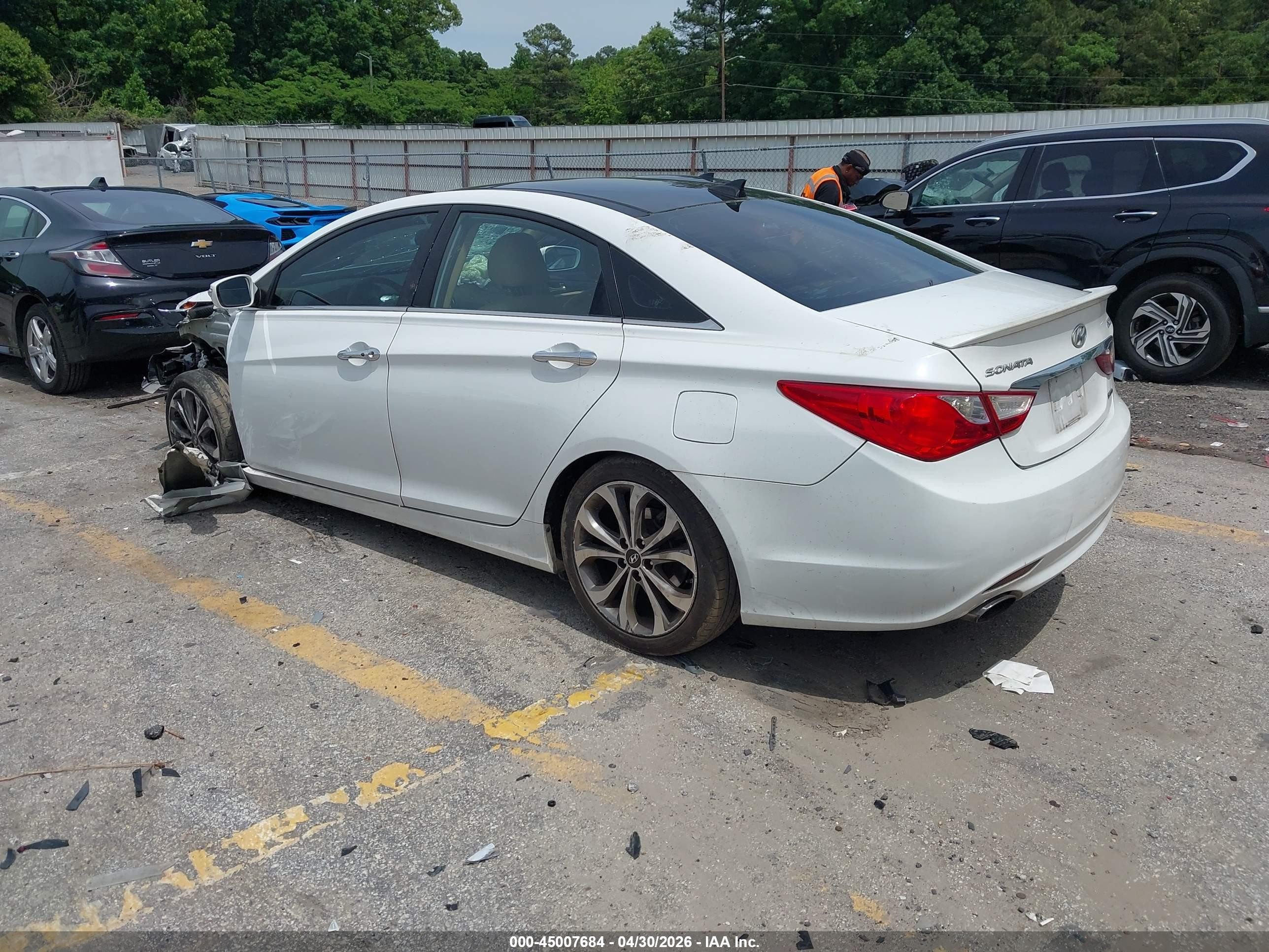 2013 Hyundai Sonata Limited 2.0t White vin: 5NPEC4AB4DH685634