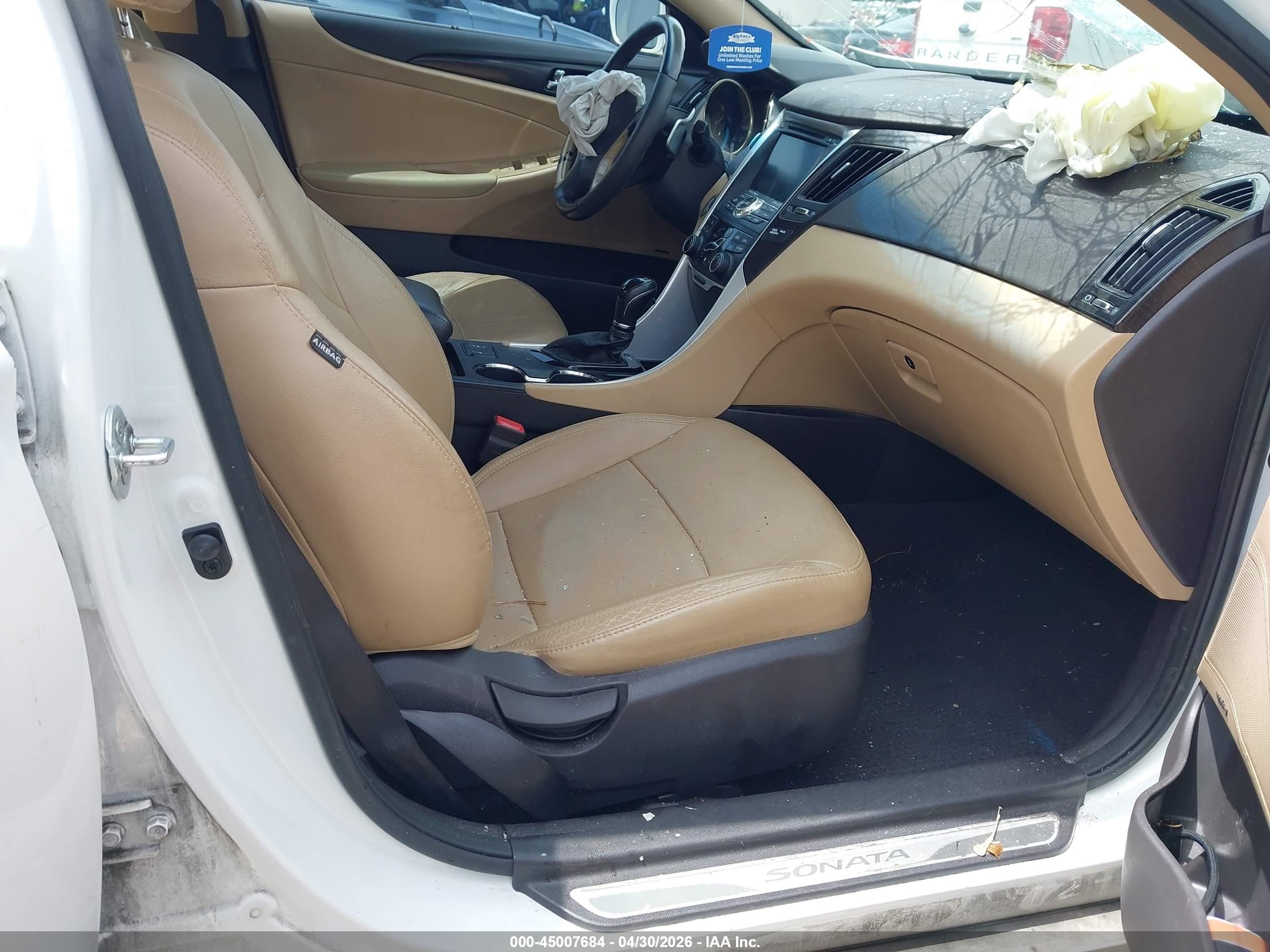 2013 Hyundai Sonata Limited 2.0t White vin: 5NPEC4AB4DH685634