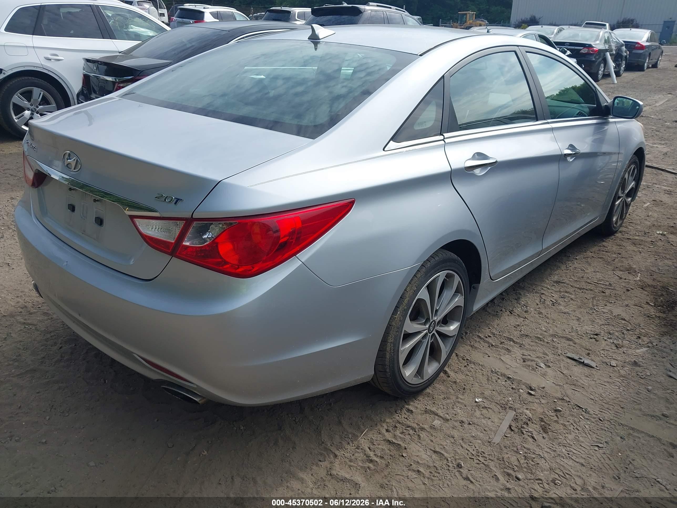 2013 Hyundai Sonata Se 2.0t Silver vin: 5NPEC4AB4DH801236