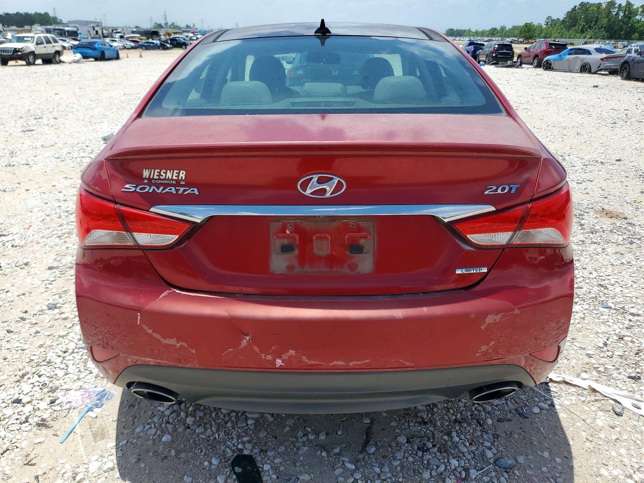 2014 Hyundai Sonata Limited 2.0t Red vin: 5NPEC4AB4EH927341