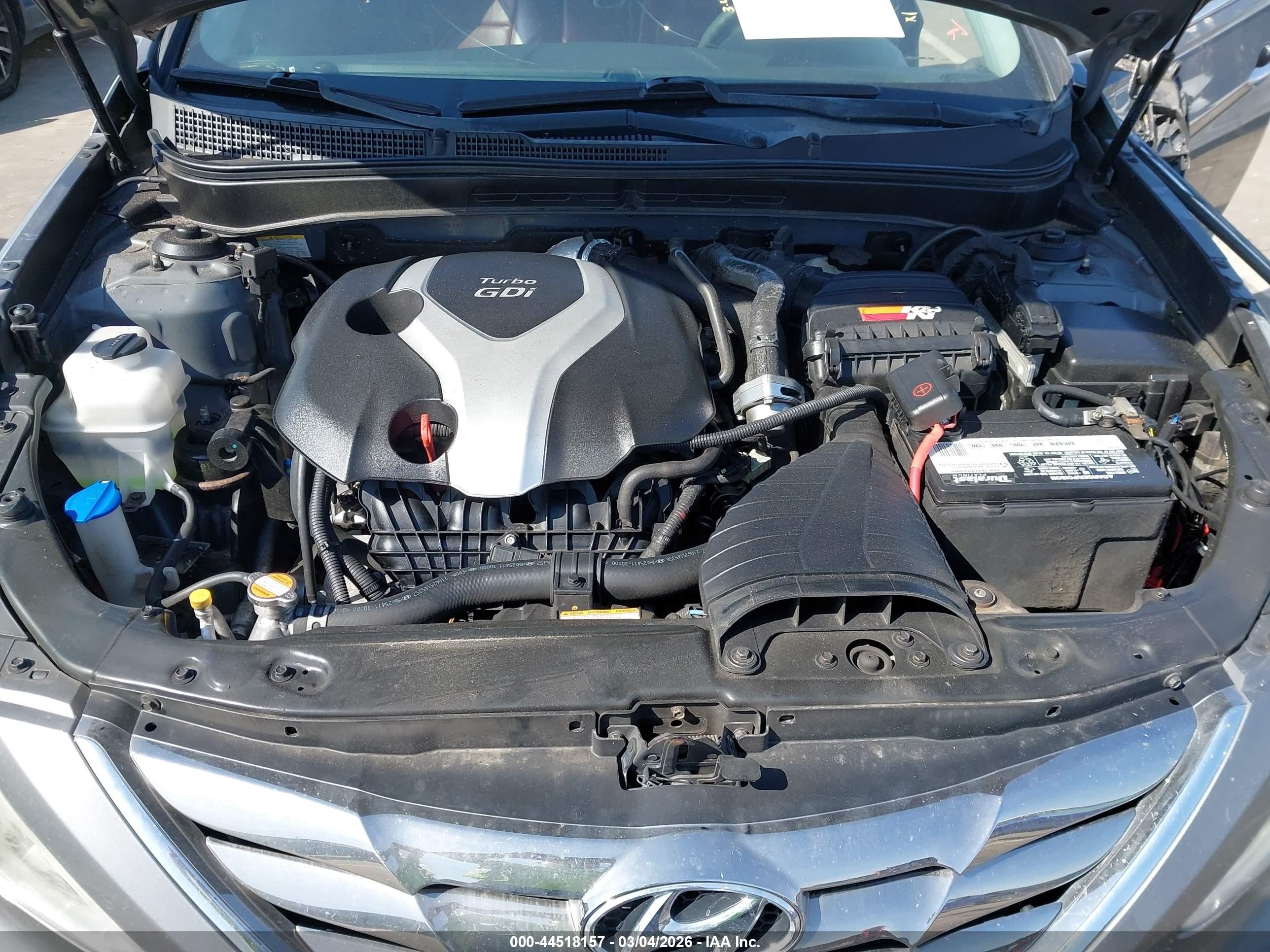 2012 Hyundai Sonata Se 2.0t Gray vin: 5NPEC4AB5CH452456