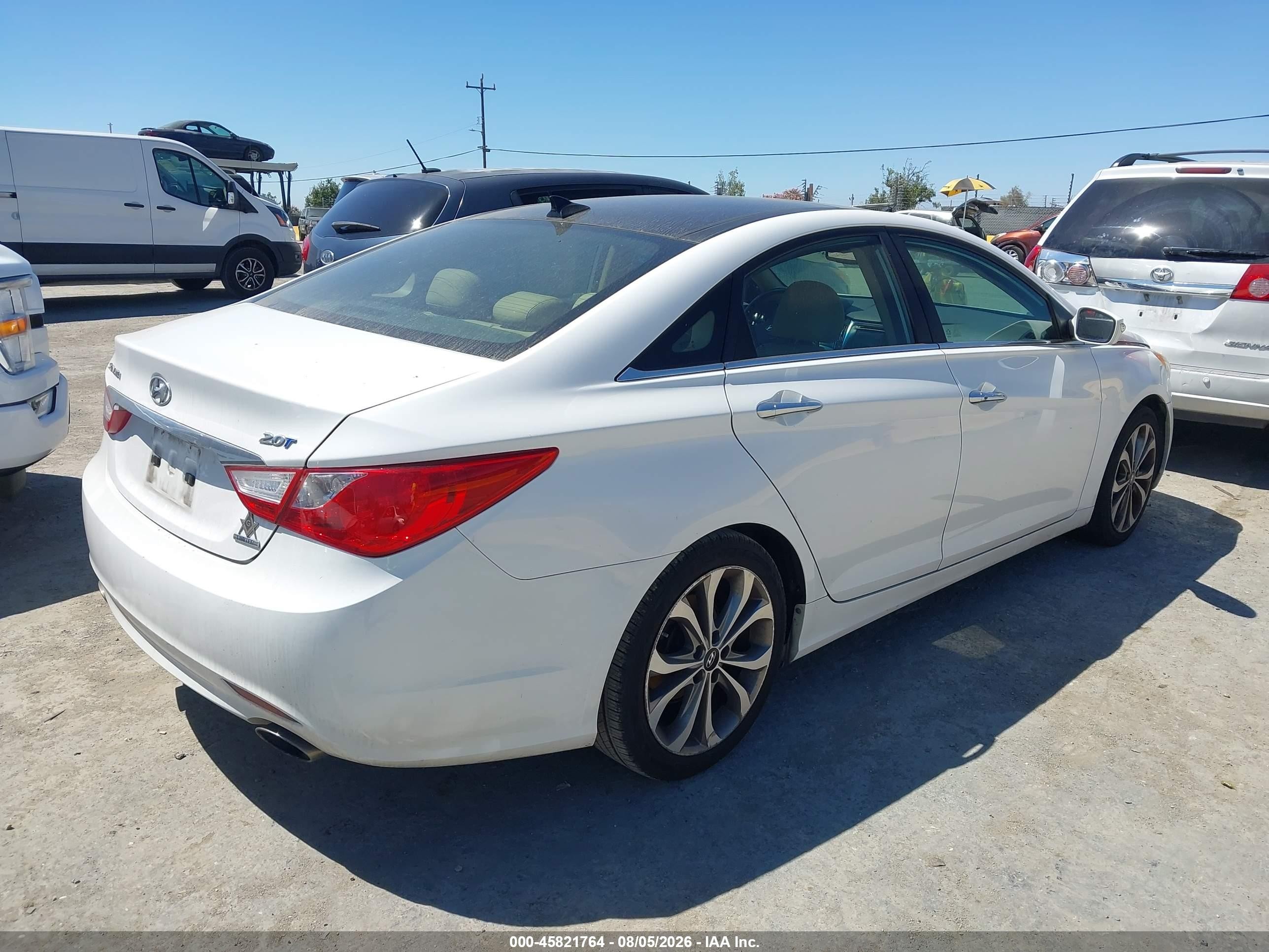 2013 Hyundai Sonata Limited 2.0t White vin: 5NPEC4AB5DH660290