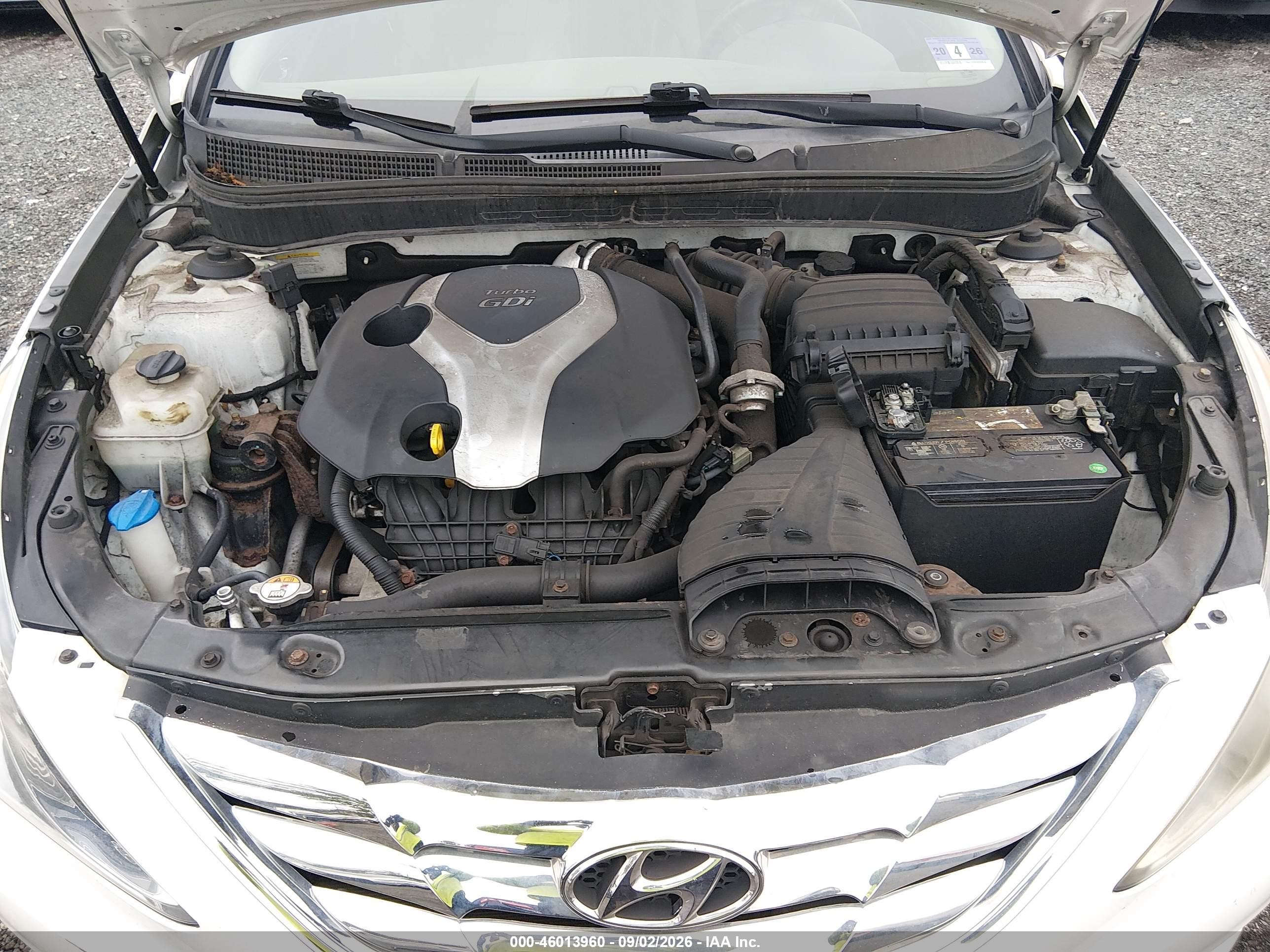2013 Hyundai Sonata Limited 2.0t White vin: 5NPEC4AB5DH718589