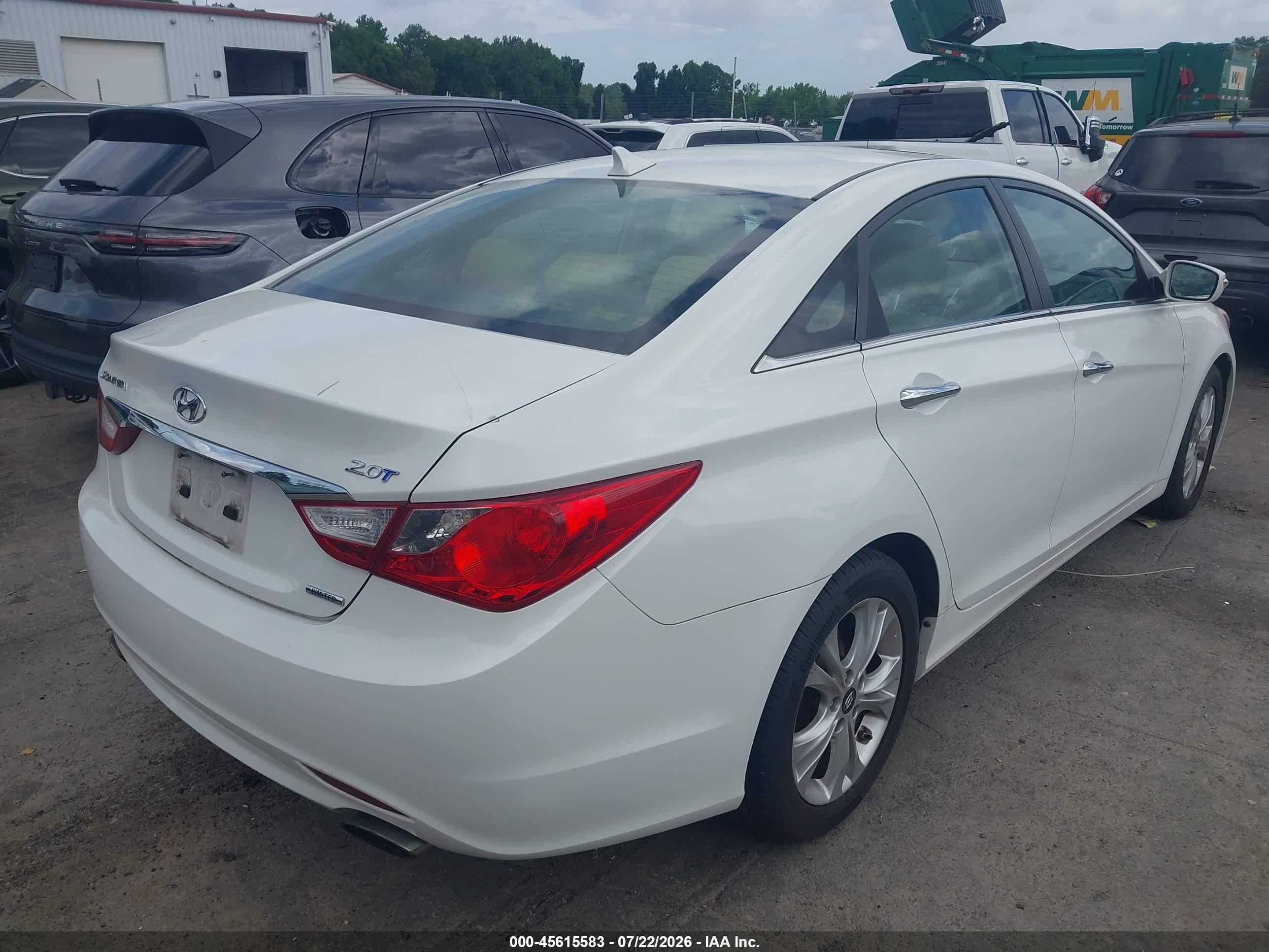 2011 Hyundai Sonata Limited 2.0t White vin: 5NPEC4AB6BH307604