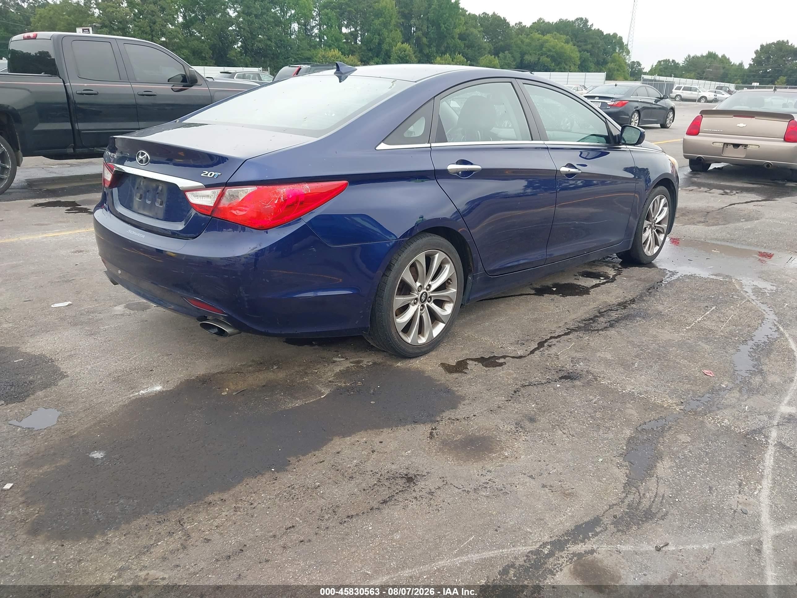 2012 Hyundai Sonata Se 2.0t Blue vin: 5NPEC4AB6CH478676