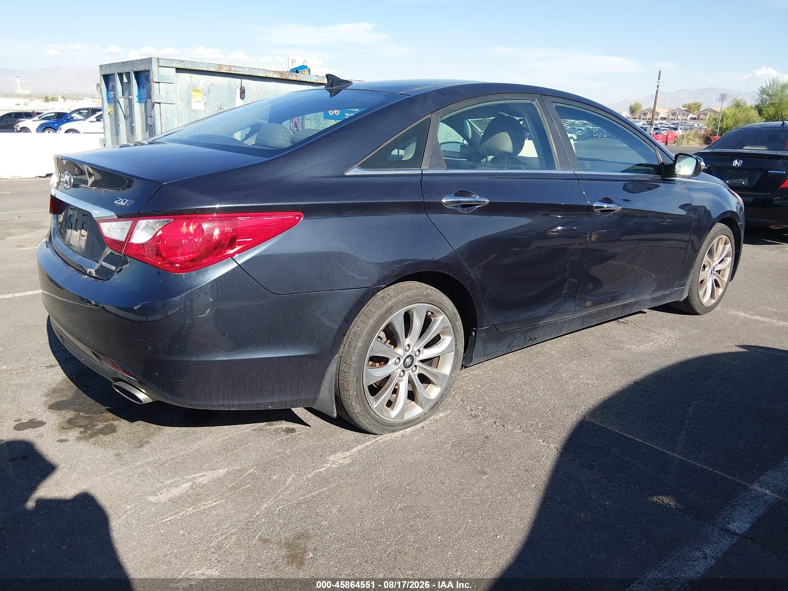 2013 Hyundai Sonata Limited 2.0t Blue vin: 5NPEC4AB6DH518269