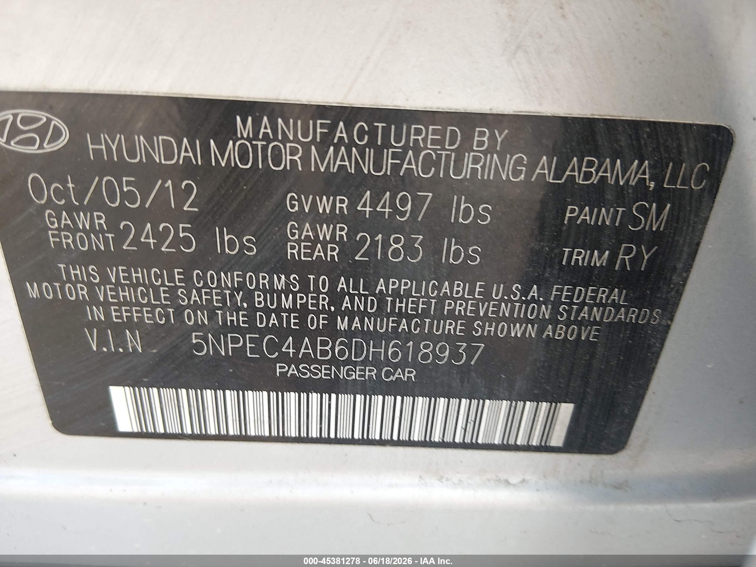 2013 Hyundai Sonata Limited 2.0t Silver vin: 5NPEC4AB6DH618937