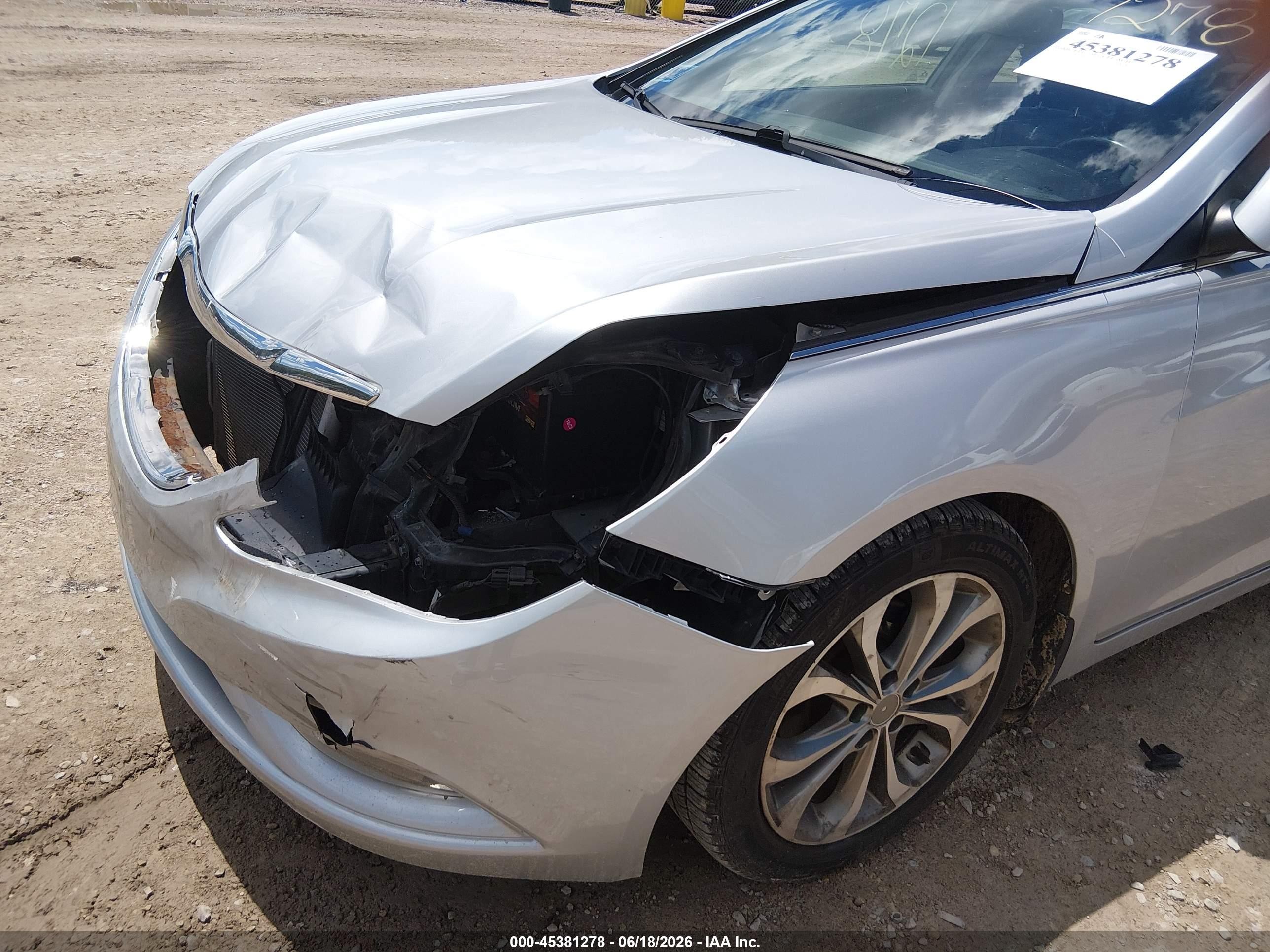 2013 Hyundai Sonata Limited 2.0t Silver vin: 5NPEC4AB6DH618937