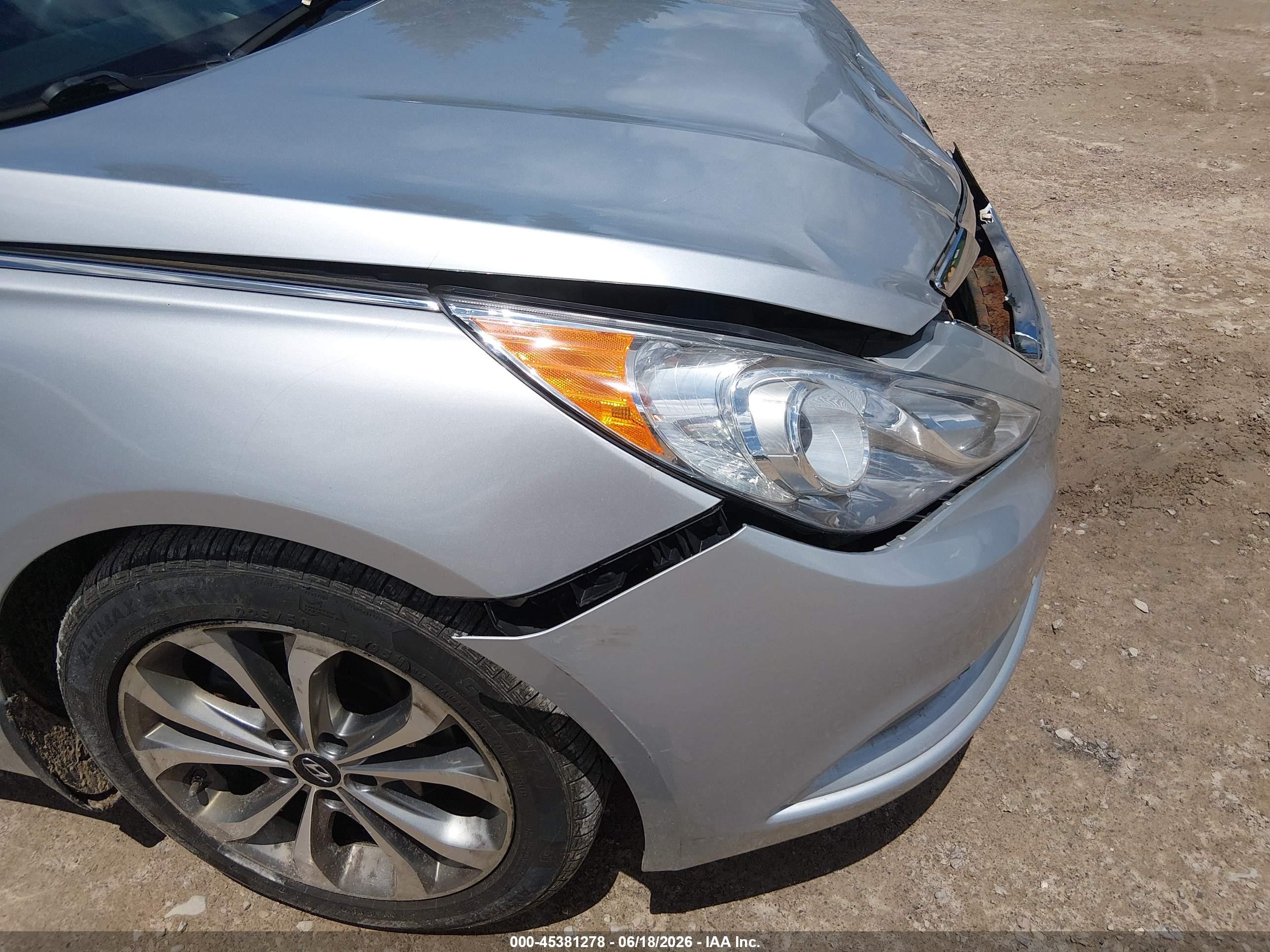 2013 Hyundai Sonata Limited 2.0t Silver vin: 5NPEC4AB6DH618937
