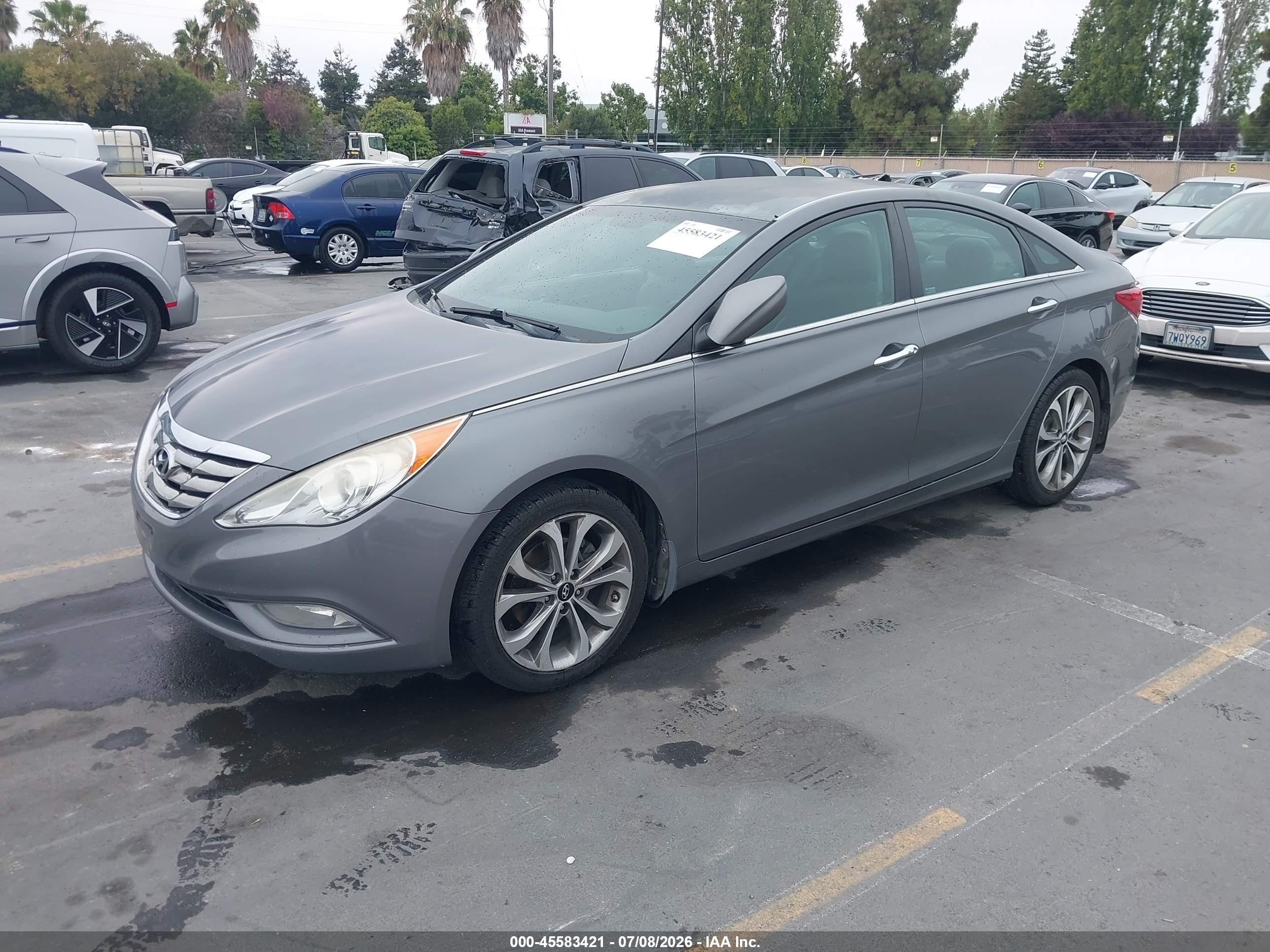 2013 Hyundai Sonata Se 2.0t Gray vin: 5NPEC4AB6DH663893