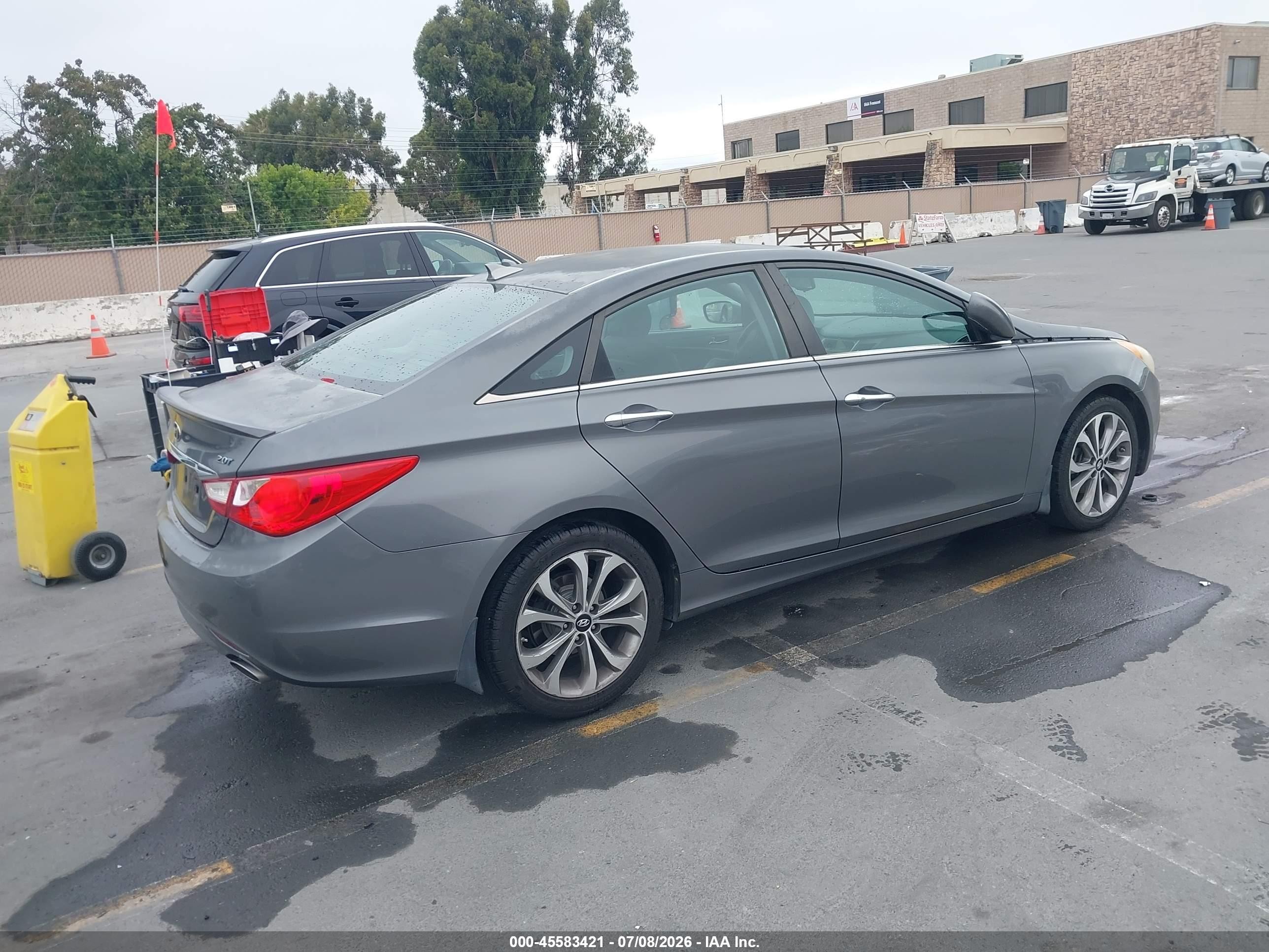 2013 Hyundai Sonata Se 2.0t Gray vin: 5NPEC4AB6DH663893