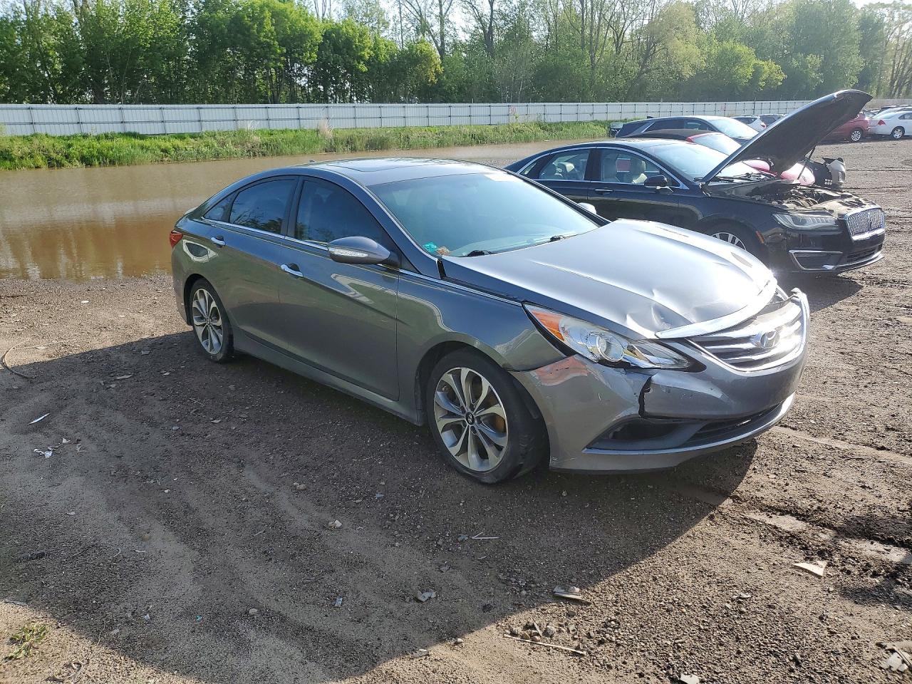 2014 Hyundai Sonata Se 2.0t Gray vin: 5NPEC4AB6EH876229